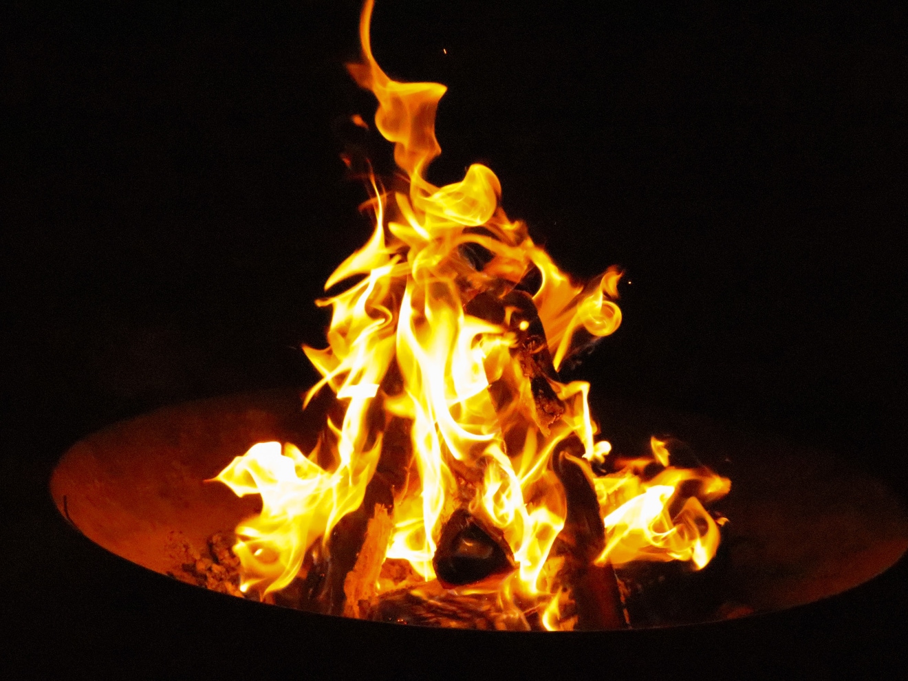 Around the campfire in each cabin