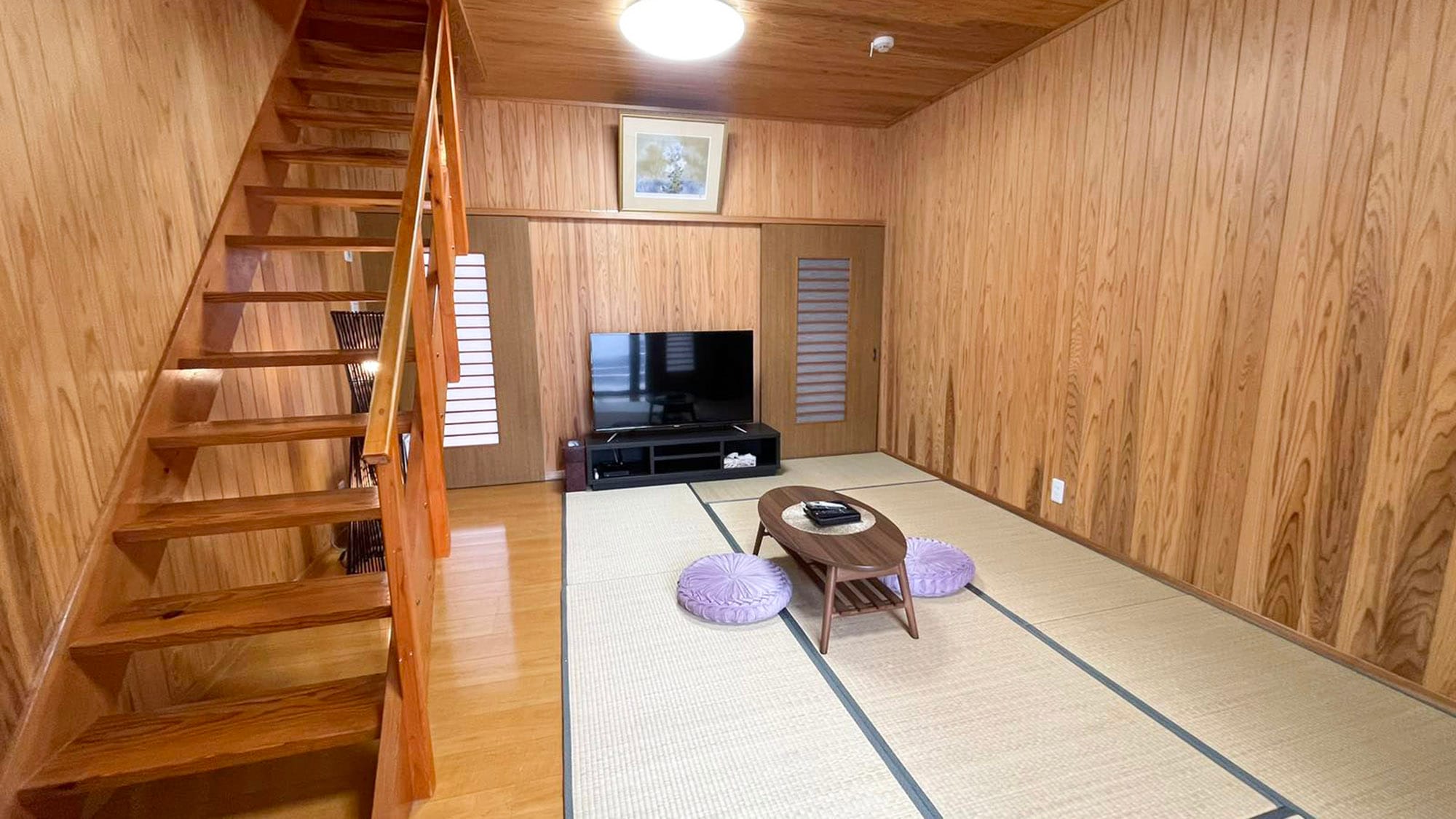 ・Living room: Equipped with a large flat screen TV. You can also watch Internet TV.