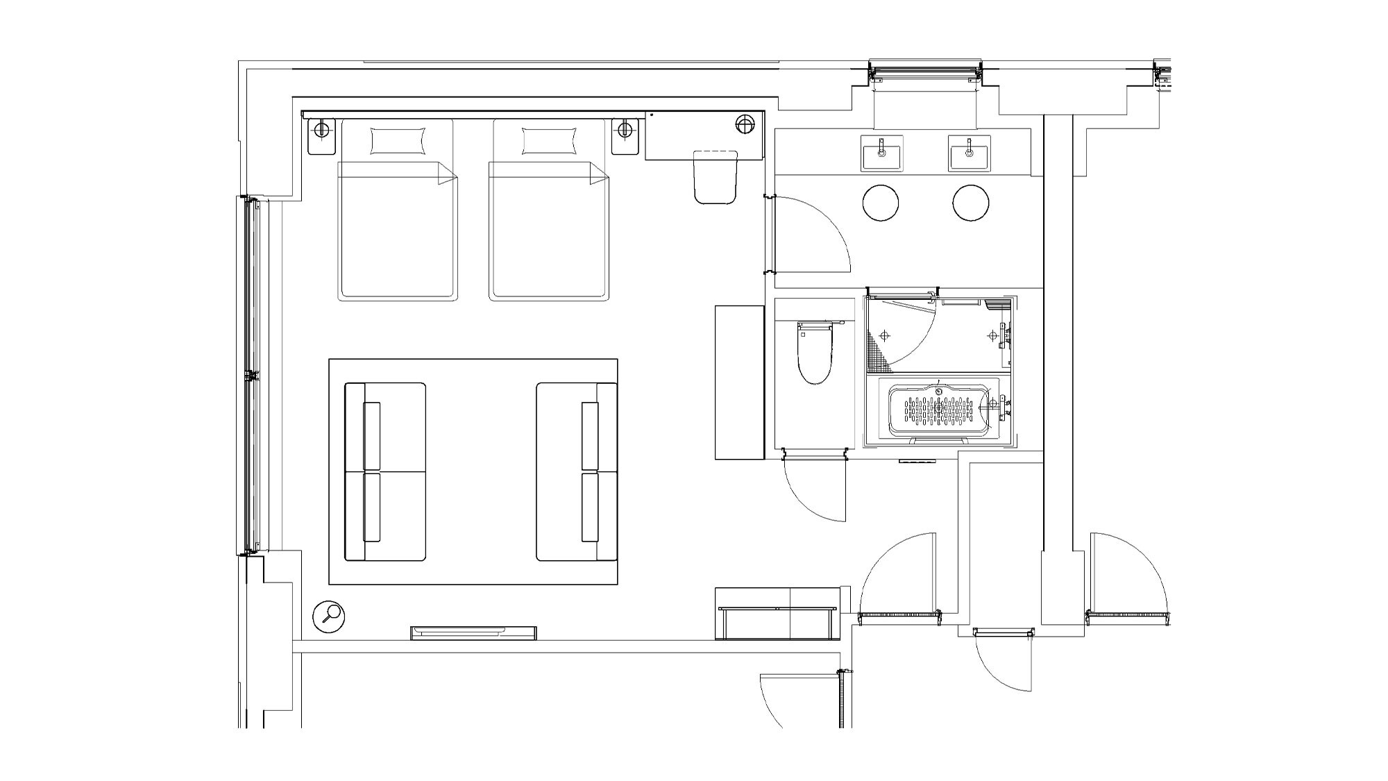 [Corner Suite] 54 square meters / Limited to 4 rooms. Enjoy the tranquility and privacy that only a corner room can provide.