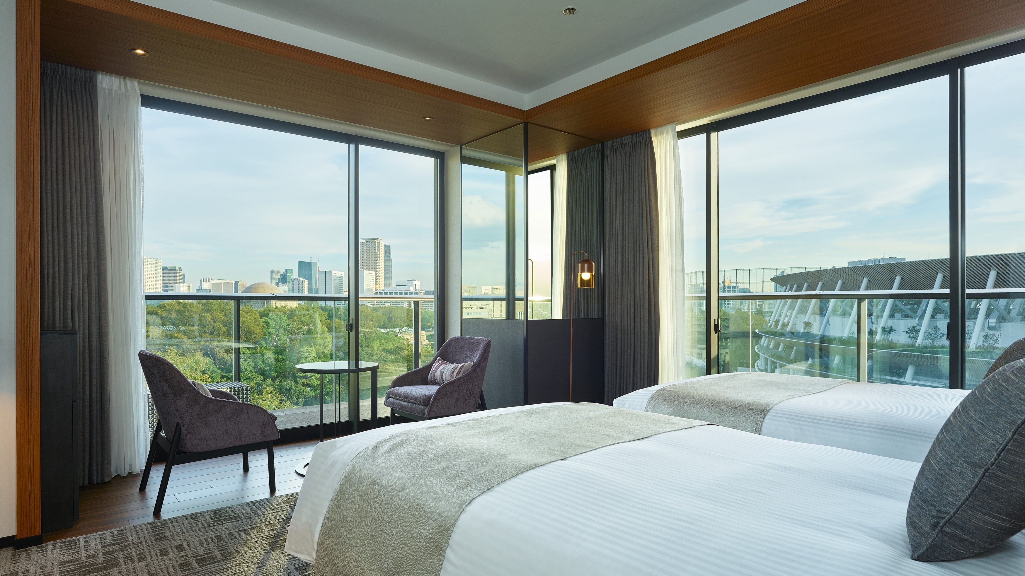 [A room with an open space with a view in two directions] Deluxe Twin (38.0㎡) Bed width 1,230 & times;