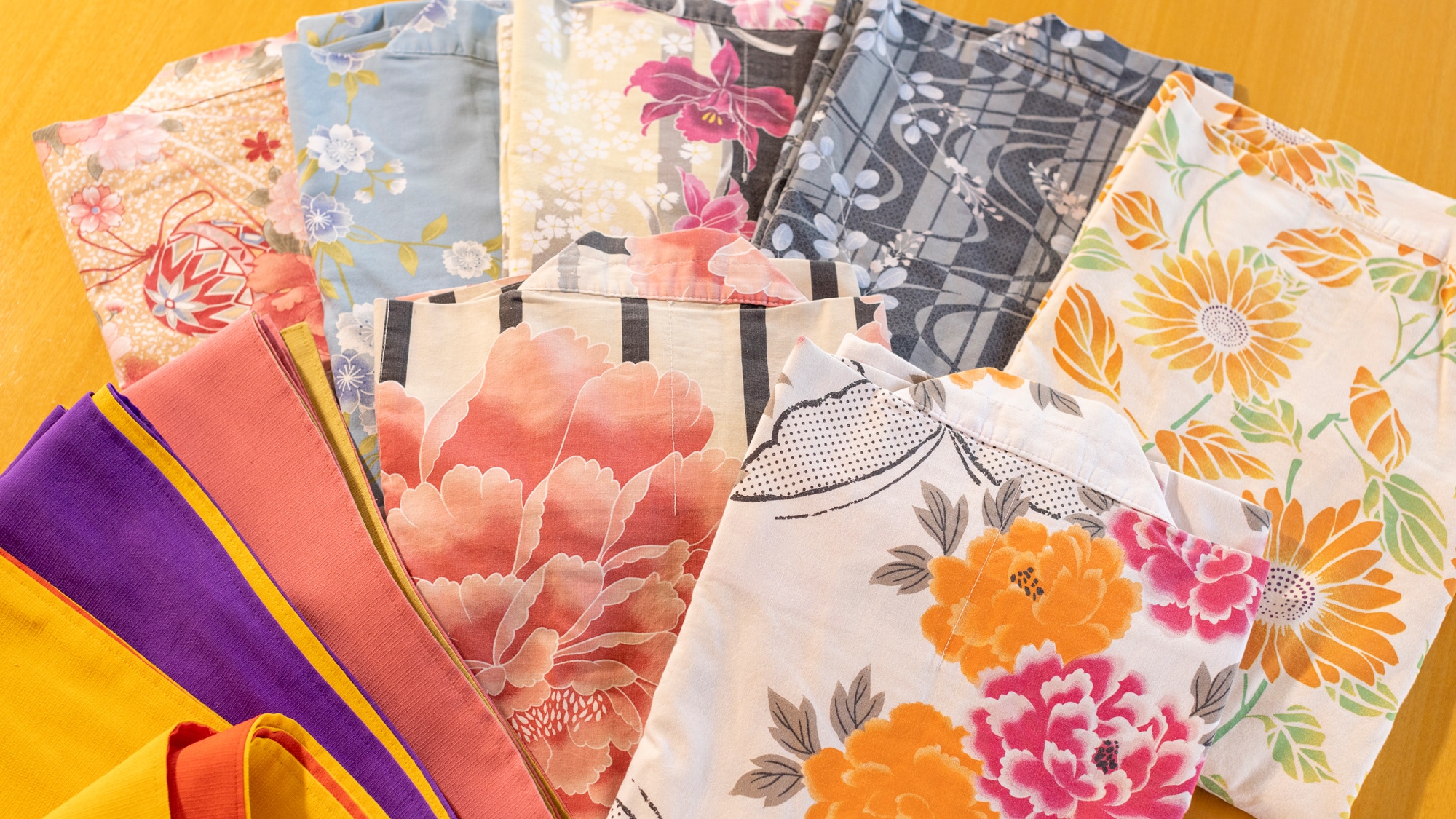A choice of yukata. Please choose your favorite one.