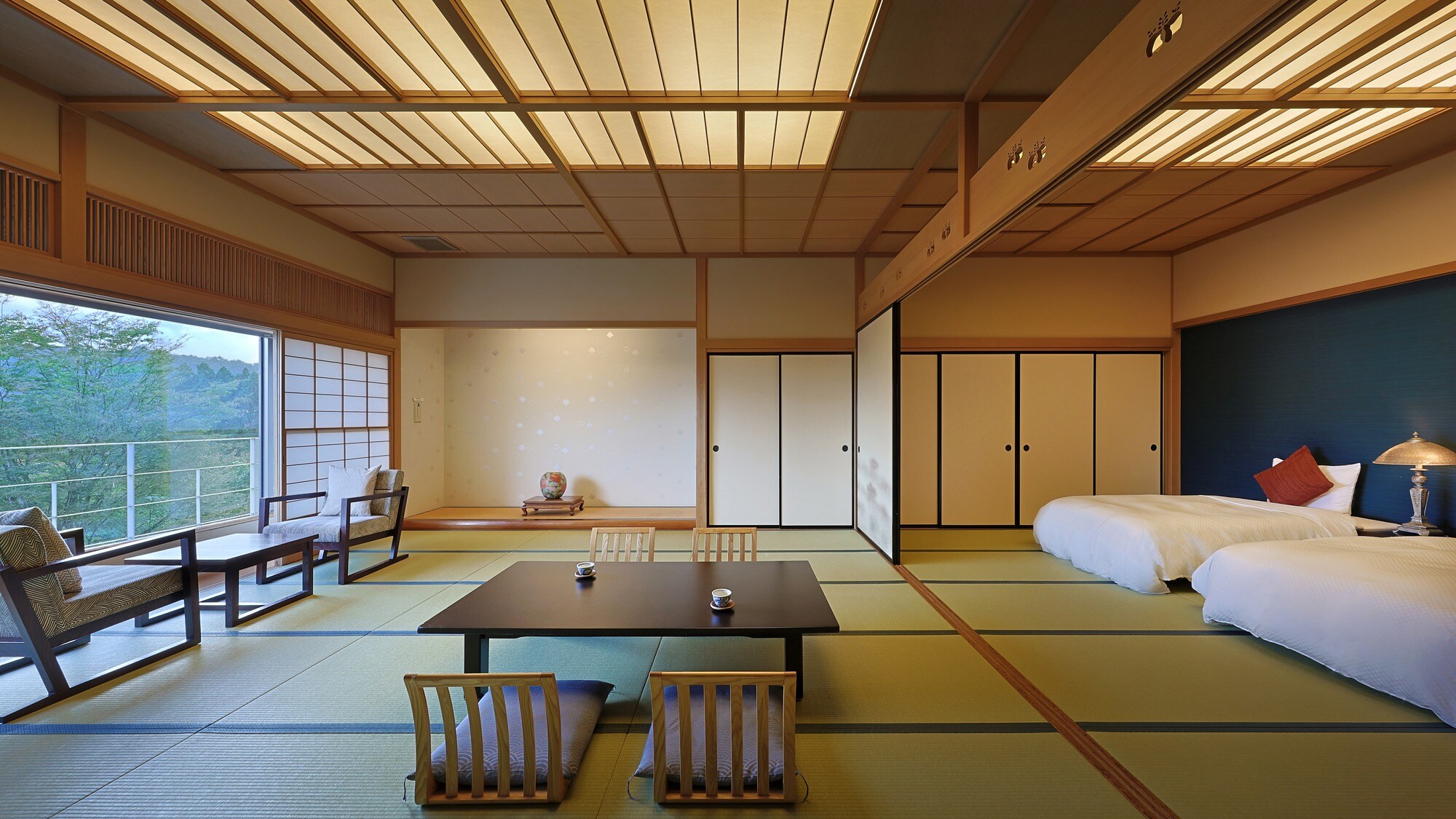 【别墅】特色日式客房，可饱览最上川全景