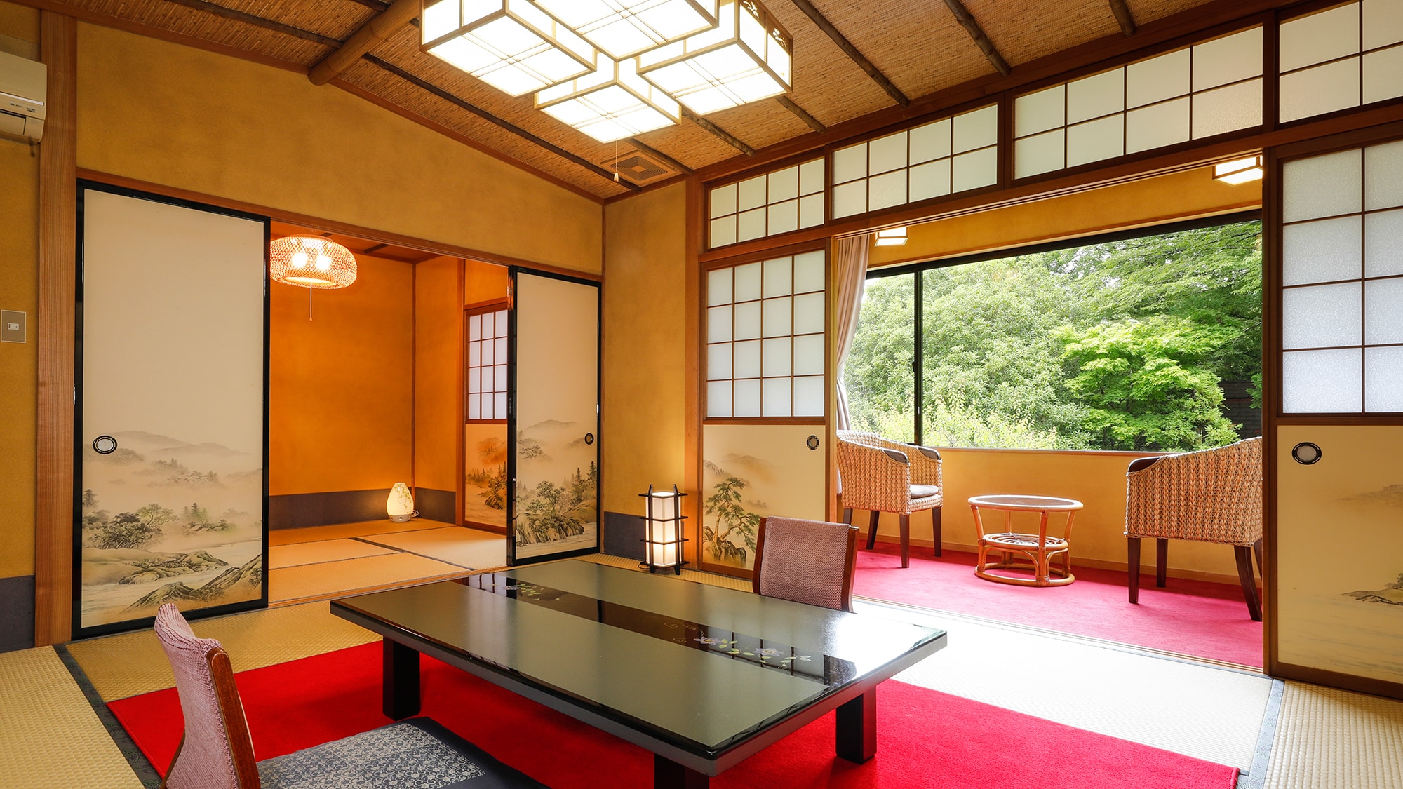 [Japanese-style room 10+4.5 tatami mats] Guest room example: A purely Japanese-style guest room.