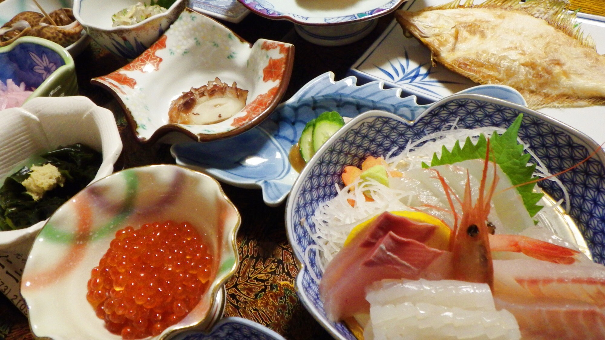 * You can enjoy it because it is a fisherman's inn! Lots of fresh seafood!