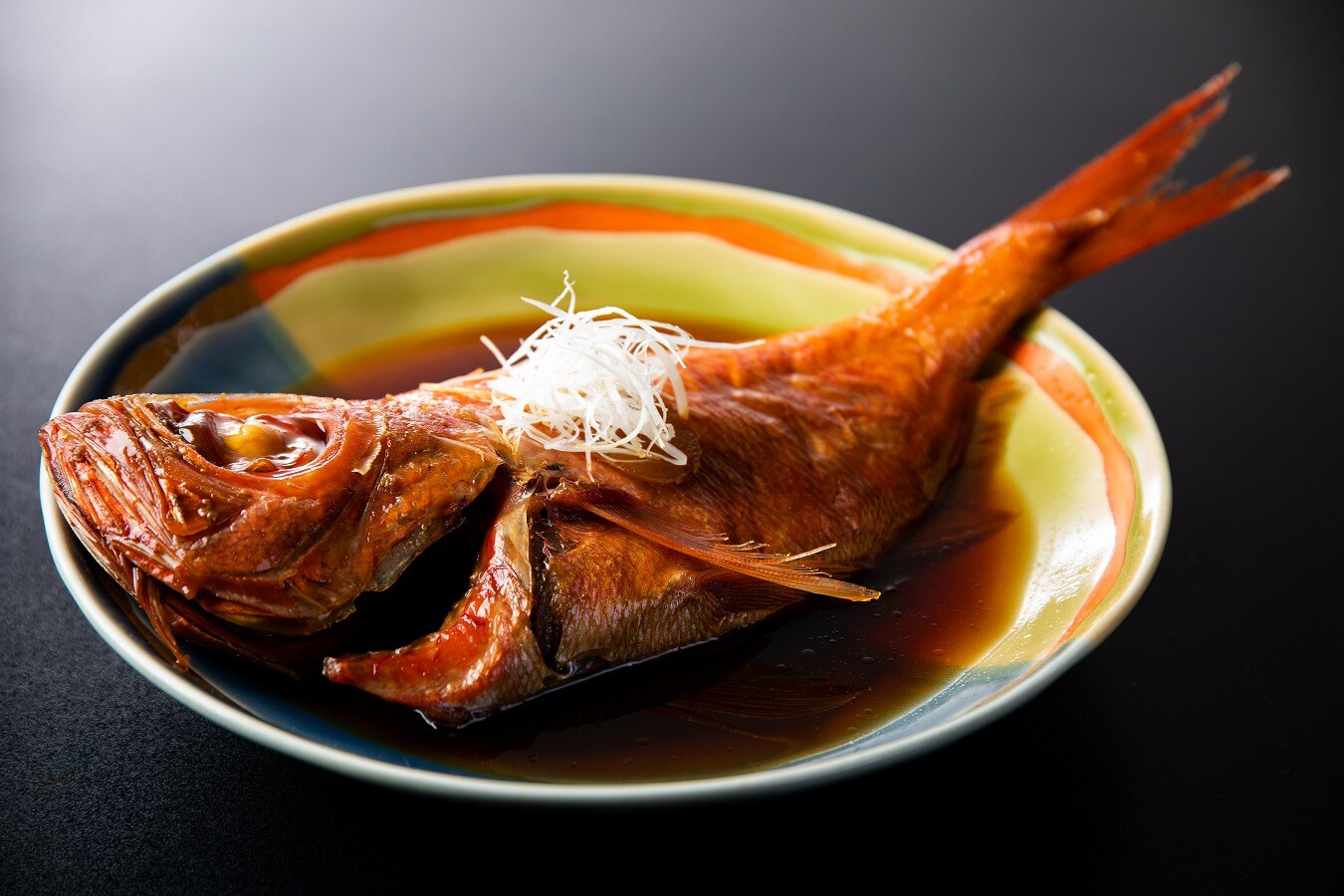 Boiled golden sea bream