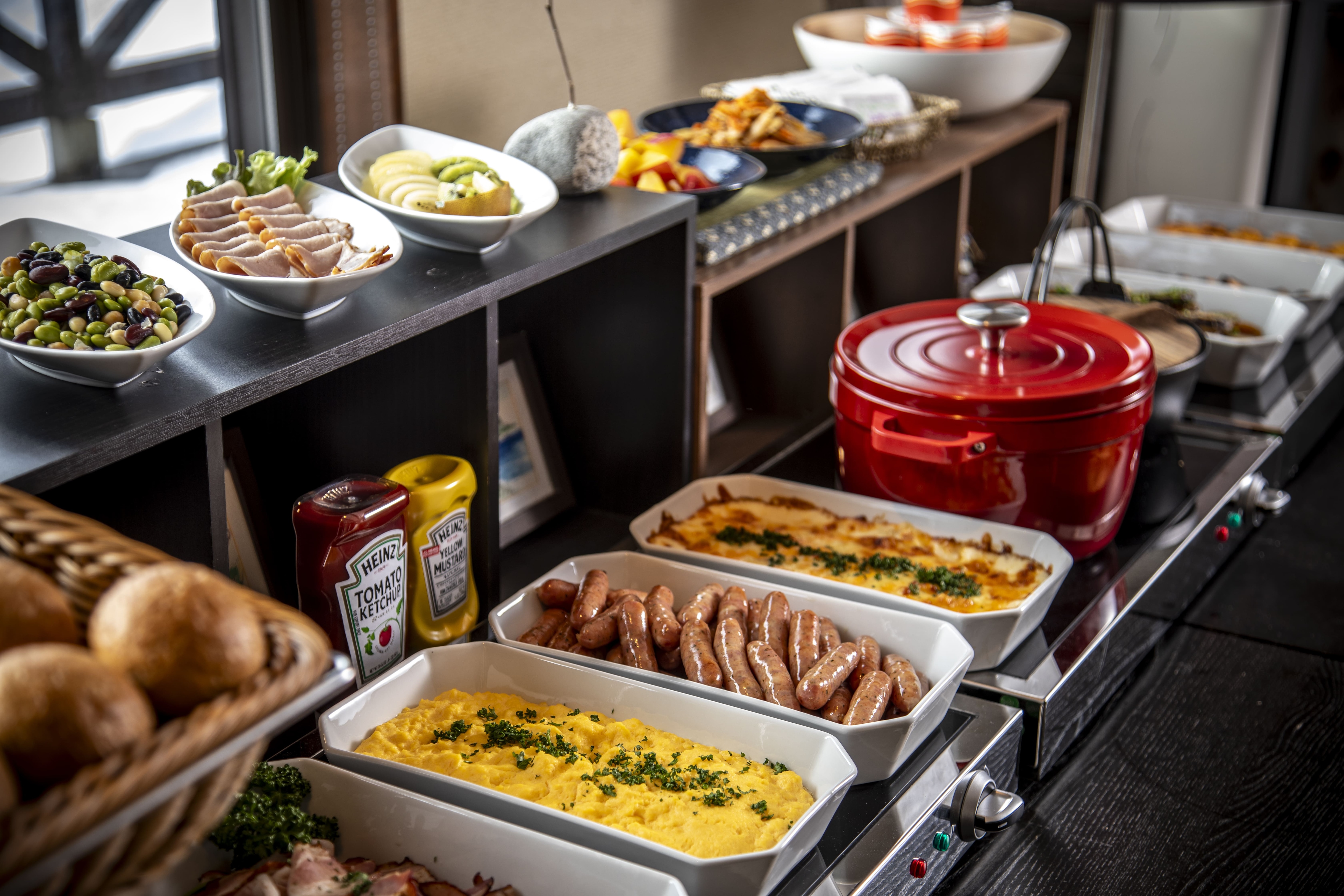 Breakfast buffet close-up