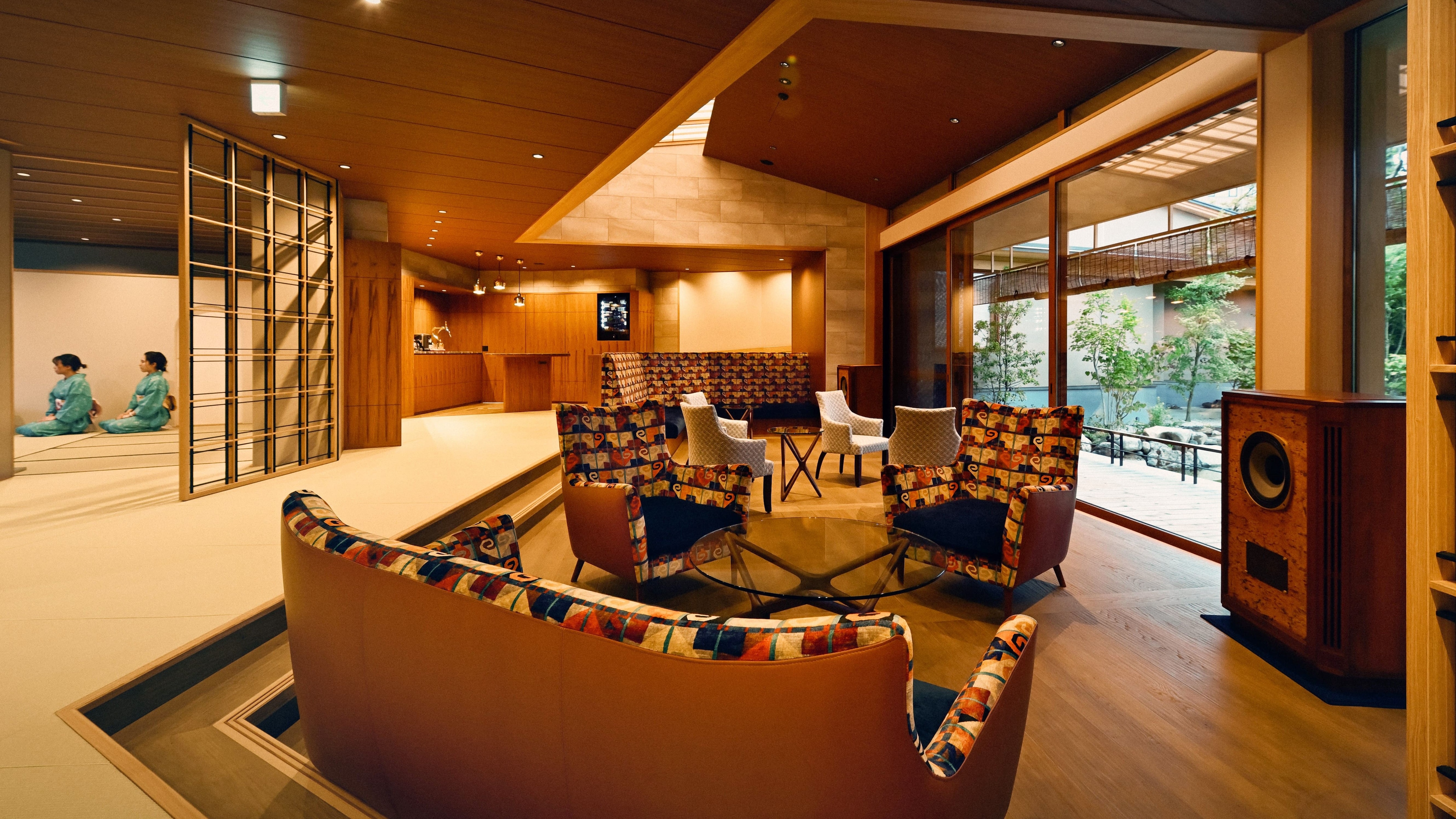You can also enjoy the garden from the lobby lounge.