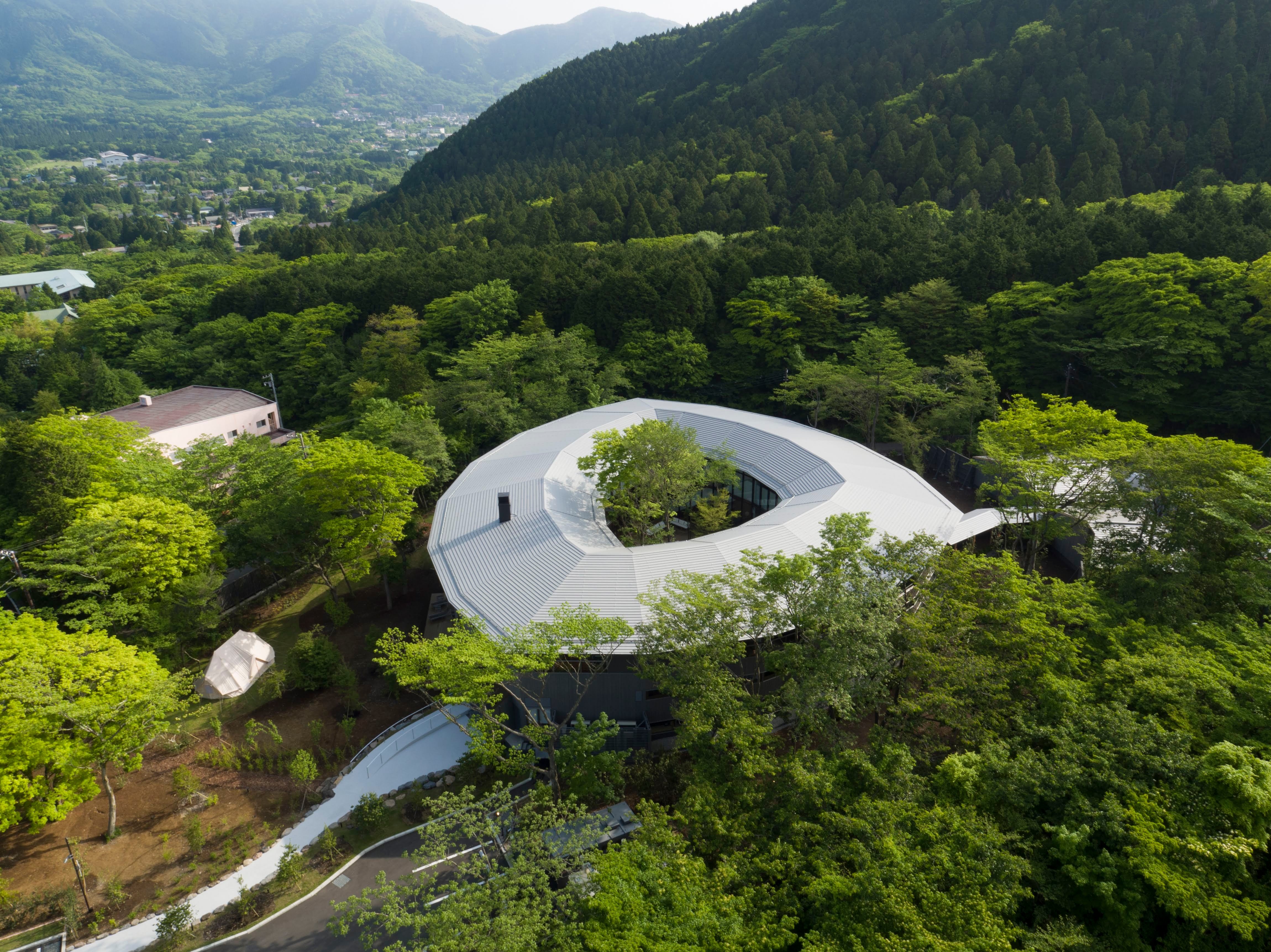 Hotel exterior aerial view