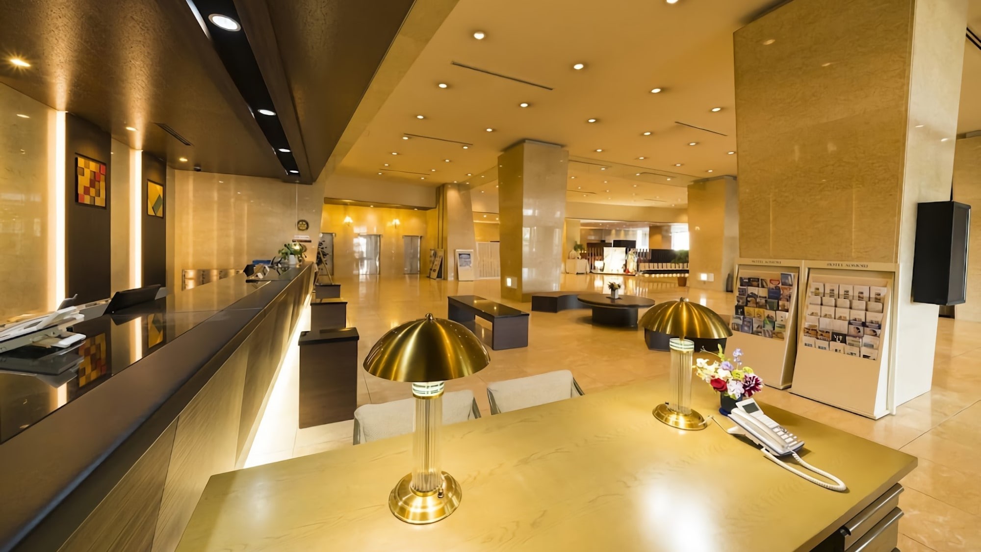 Luxurious hotel lobby