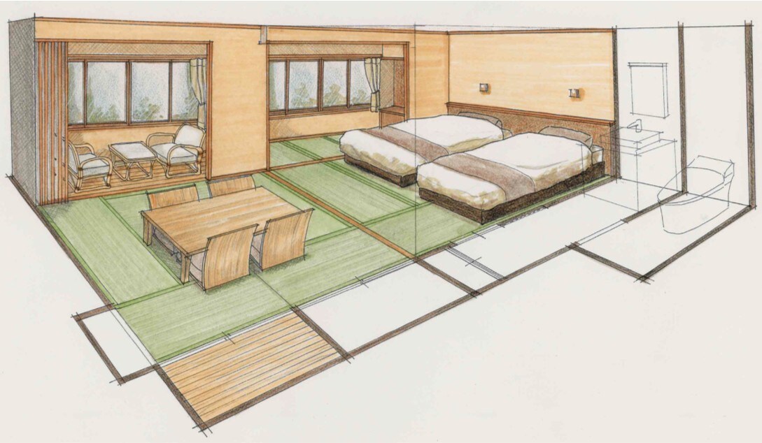 Renovated in November 2025 Shoko 12 tatami Japanese-style room with toilet and non-smoking bed