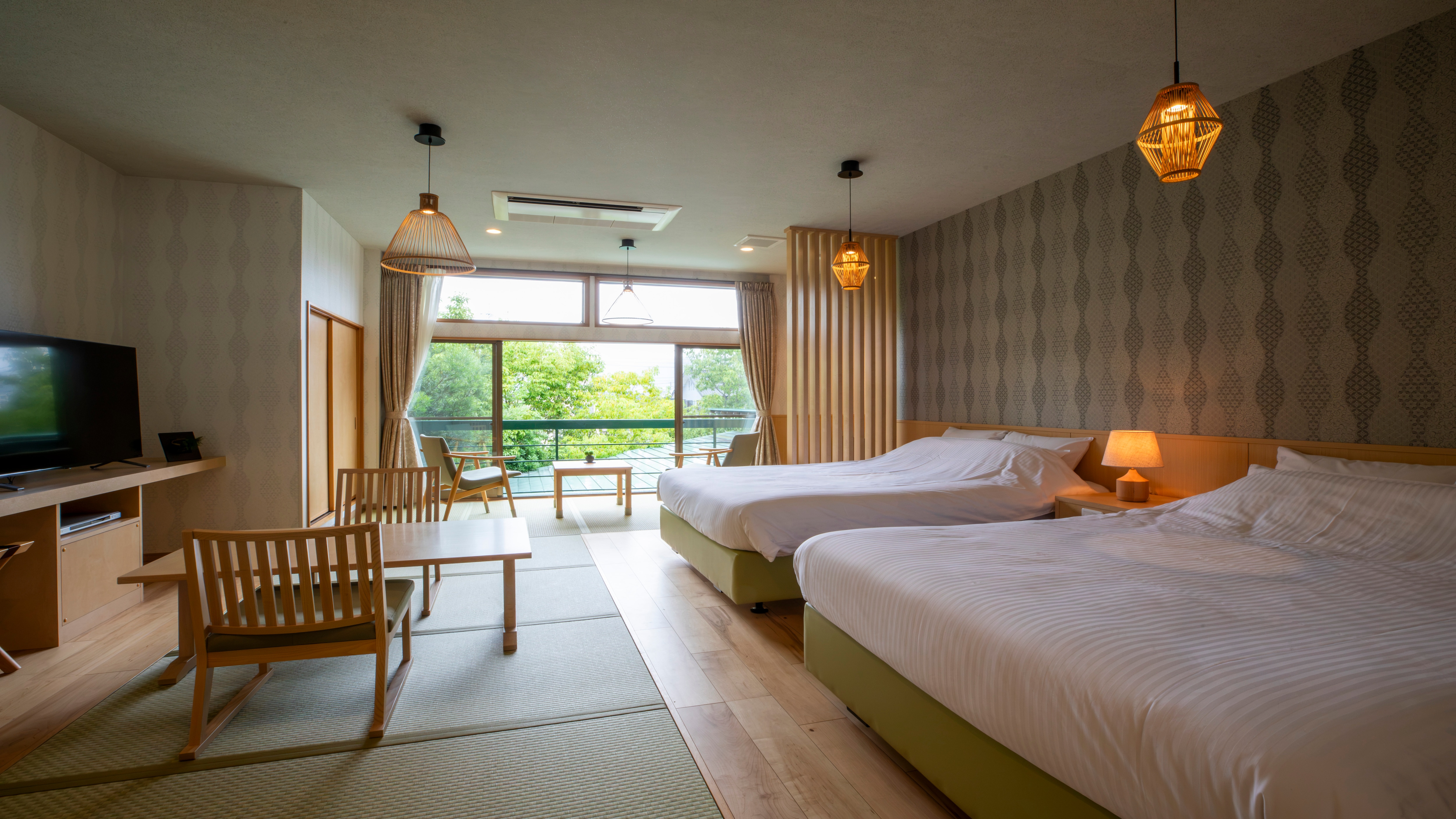 [Suite Room 2nd Floor - O] Japanese/Western Style Twin Bedroom - 50㎡