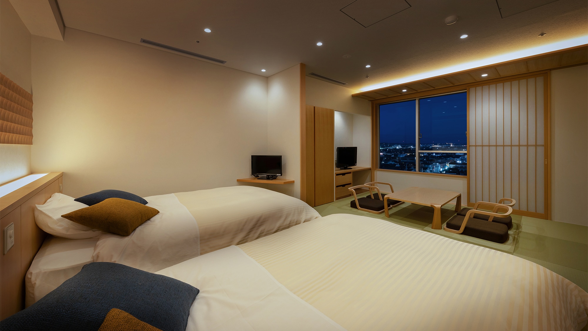 [Modern Japanese Twin Room] 12 tatami twin room | 45㎡ (example)