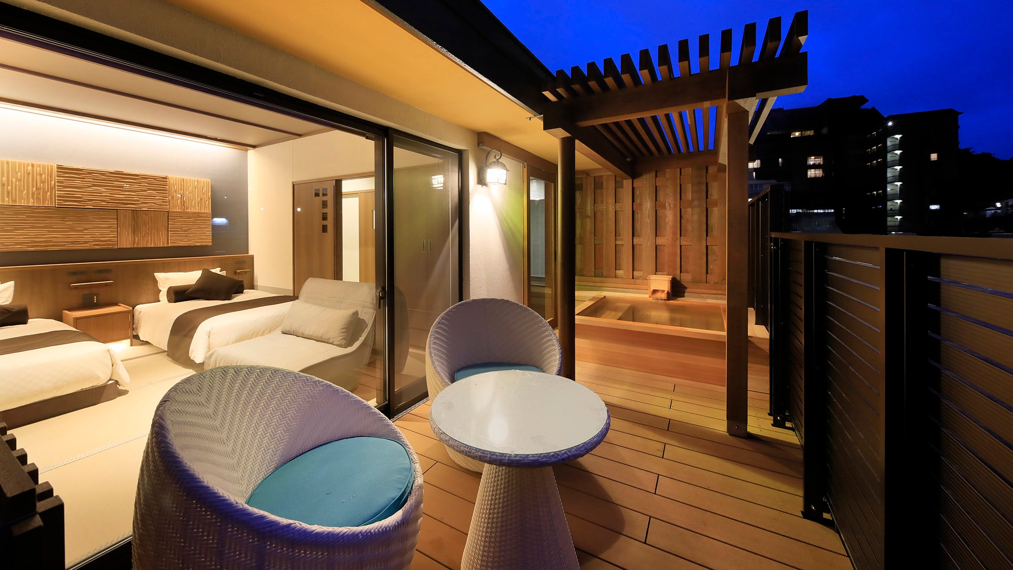 [Saiun/Souten] Modern Japanese-style room with open-air bath