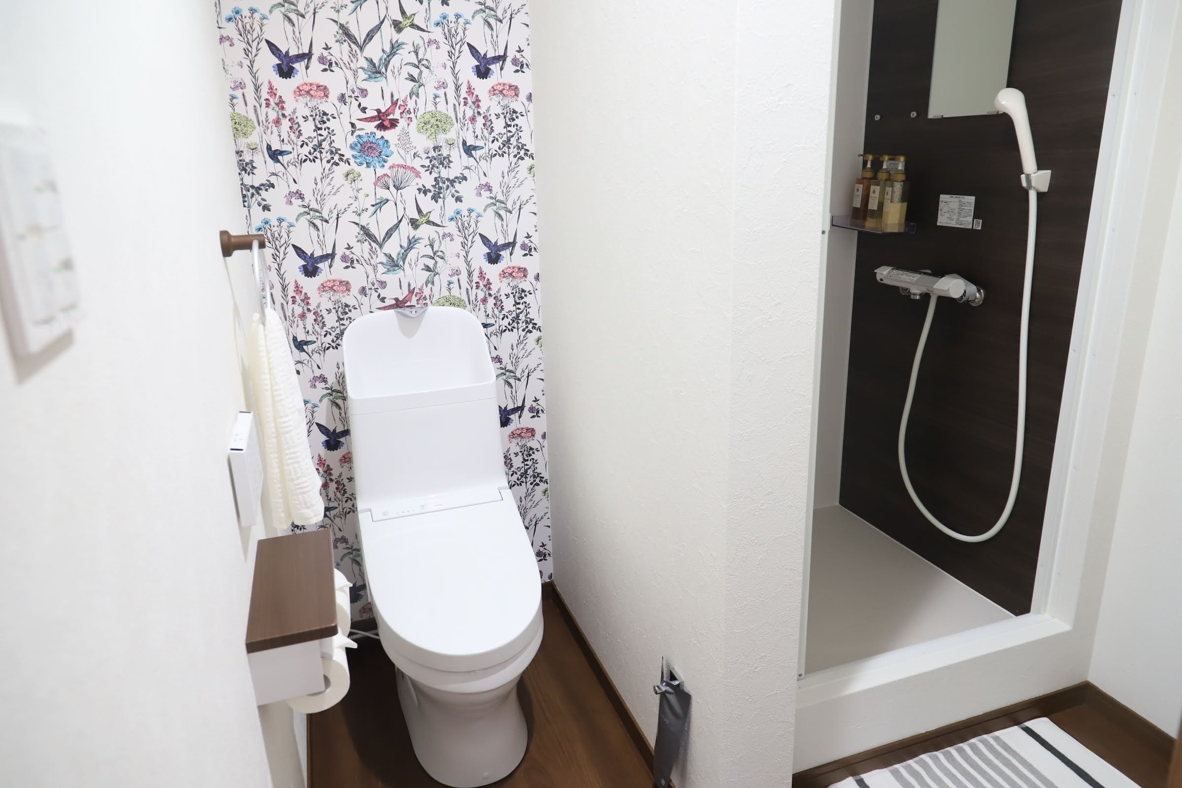 Toilet/shower room in each room