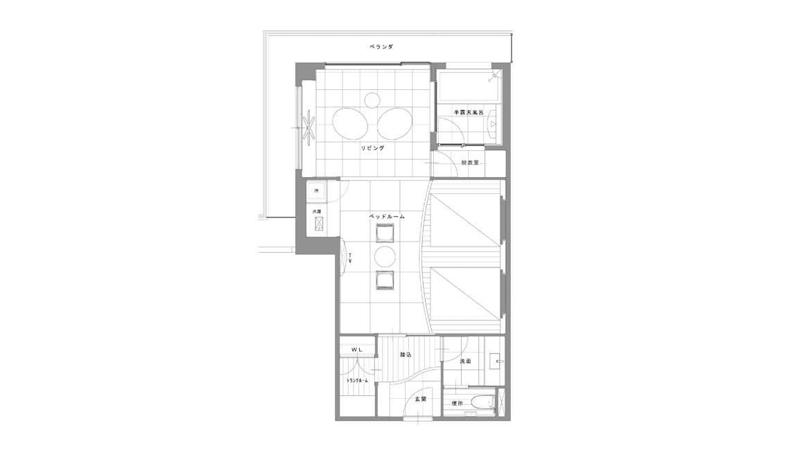 ห้องทวินลักชัวรีพร้อมอ่างอาบน้ำกึ่งเปิดโล่ง โคโช (ปลอดบุหรี่)