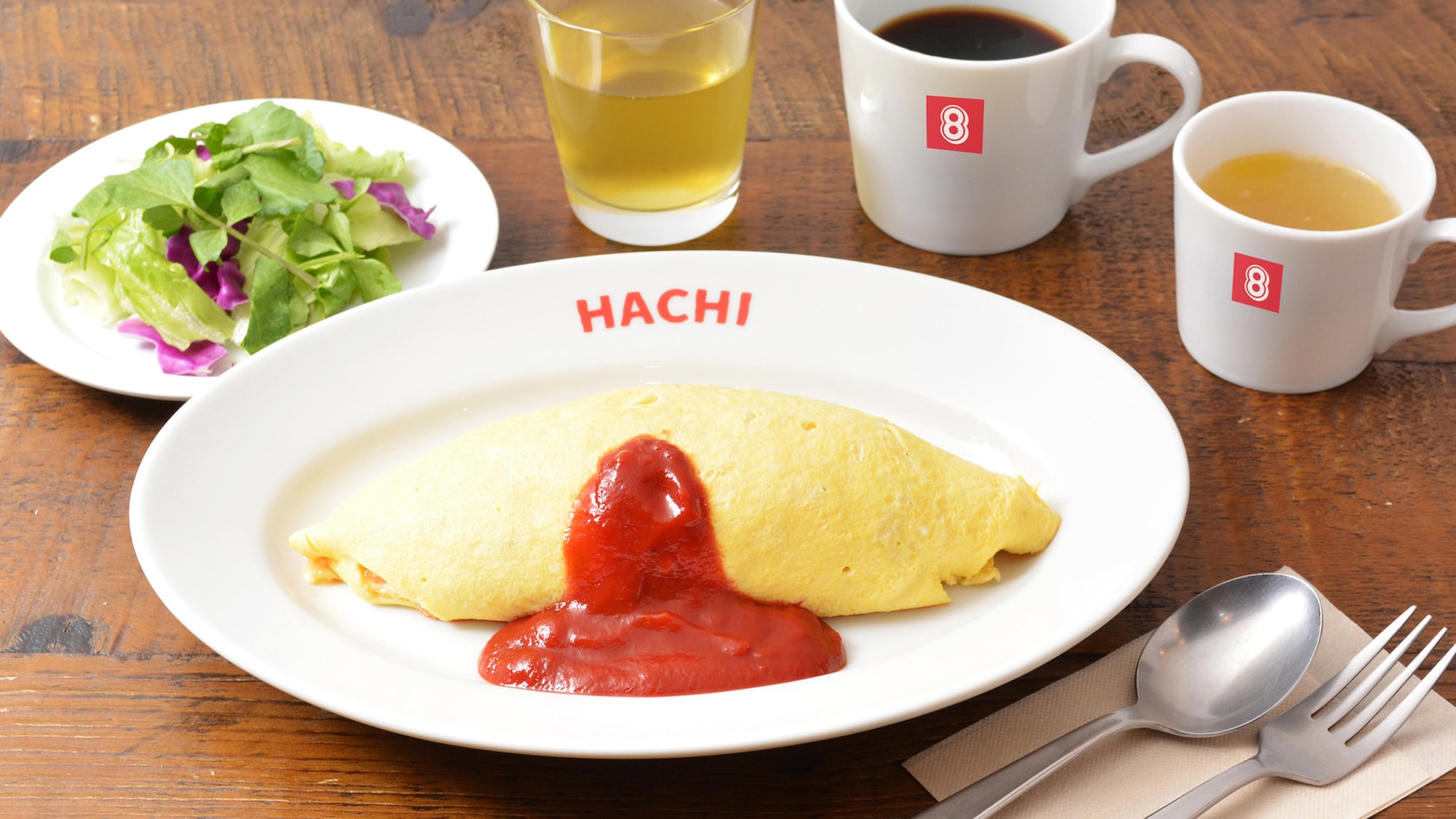 “MAGO HACHI”奇異酒店原創早餐套餐/蛋包飯早餐（含沙拉、湯和飲料）
