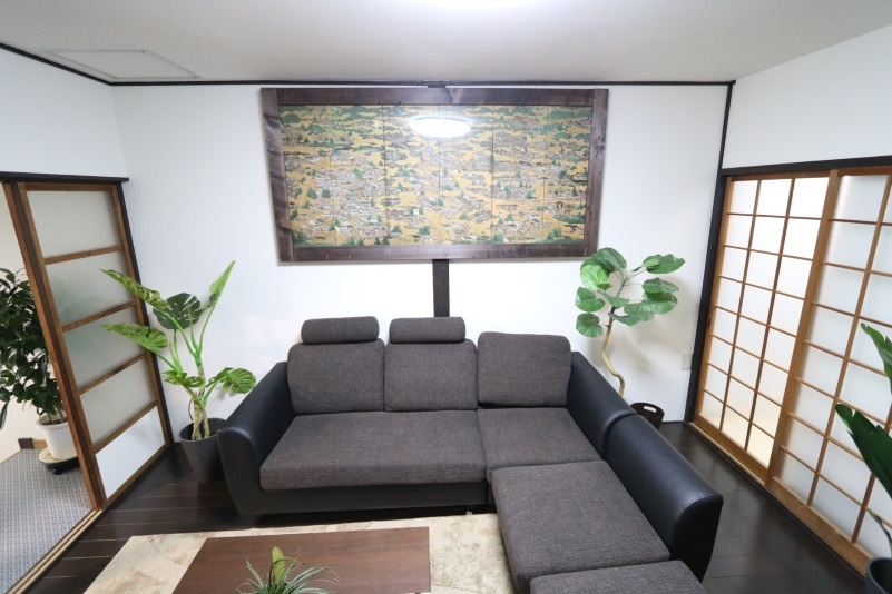 Inside the building