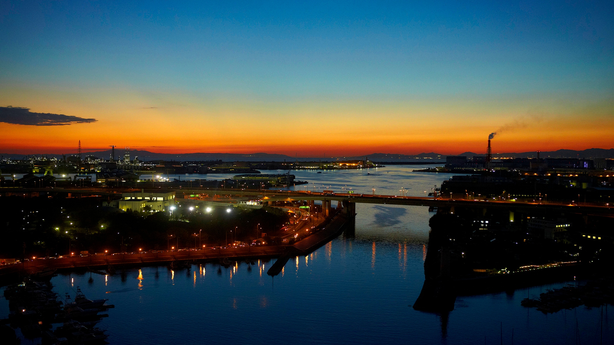 Evening view on the sea side