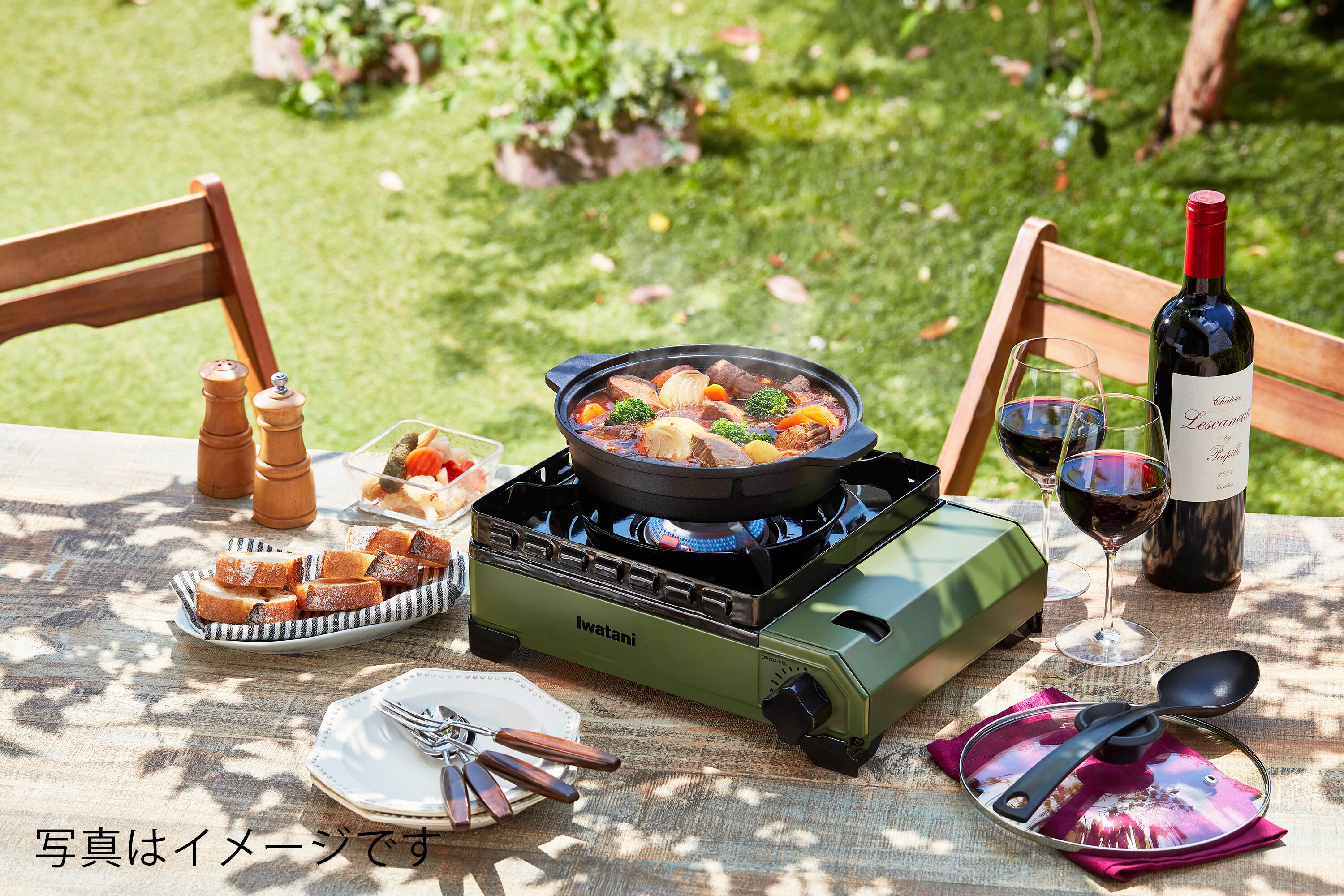 BBQ gas stove (meal example 1)