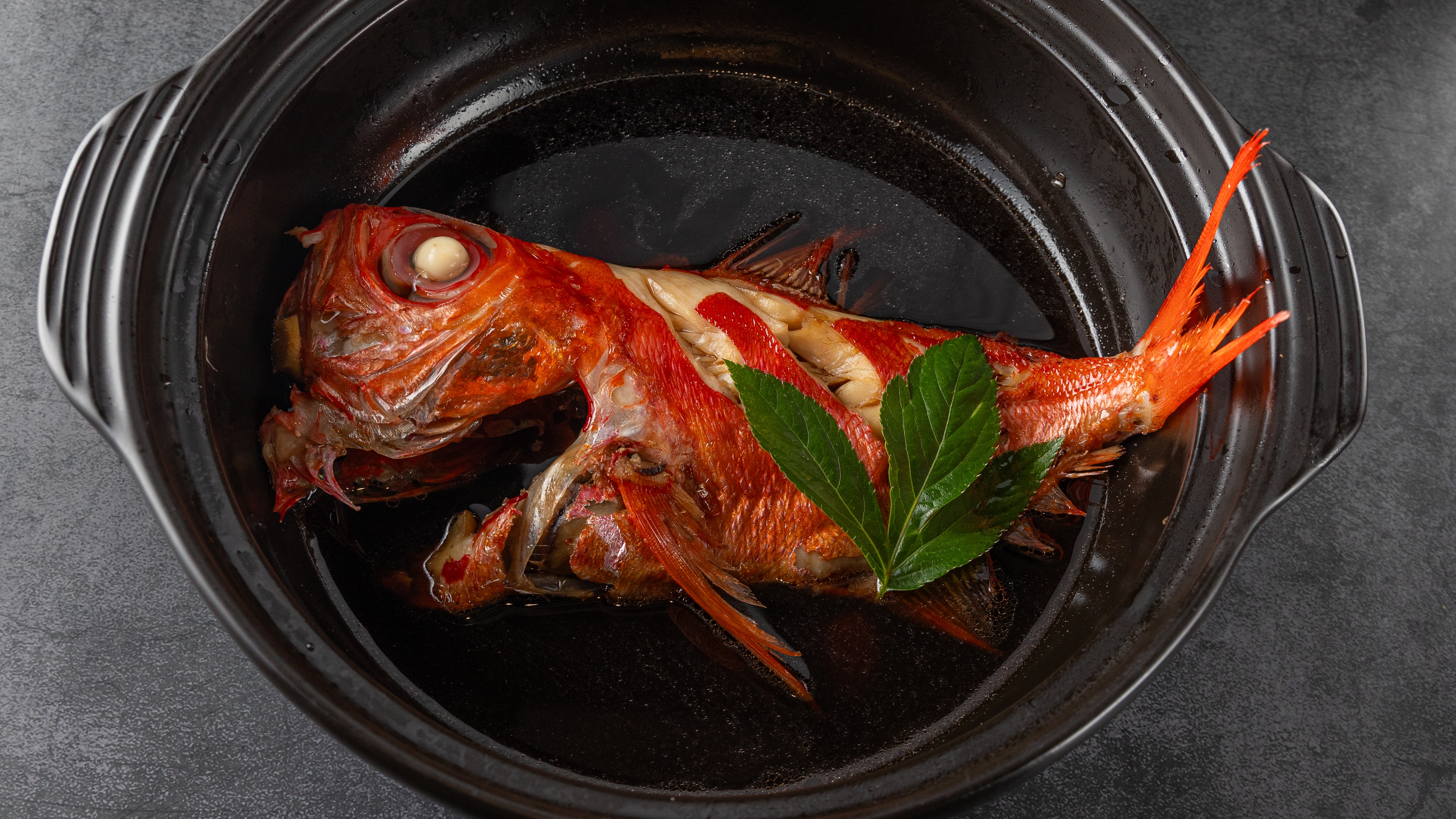 Whole boiled alfonsino