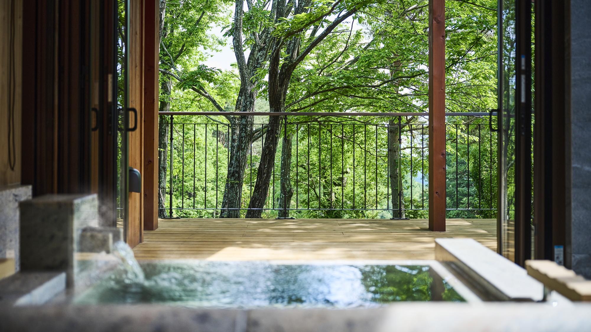 Villa Suite: Semi-open-air bath <Summer>