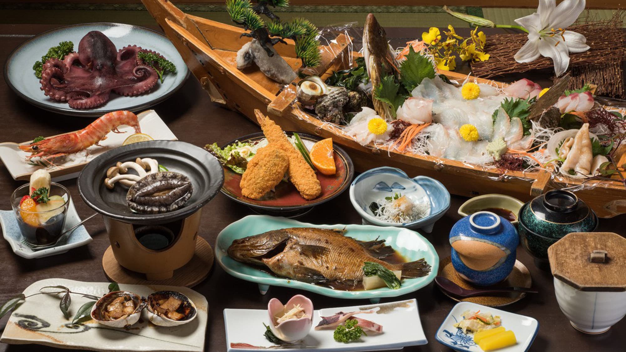 ・這是松進推薦的使用南知多當地魚類的「Sakippo料理」套餐。