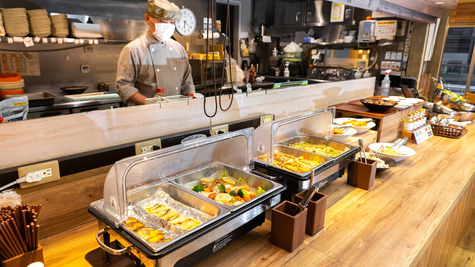 The breakfast buffet is available for 1,500 yen per person.
