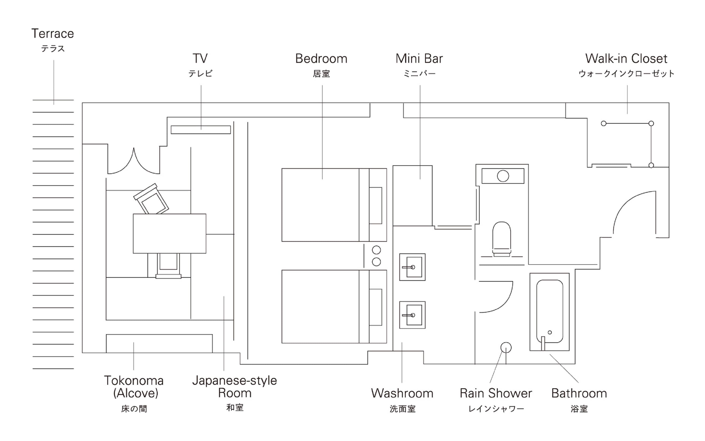 Japanese suite floor plan image