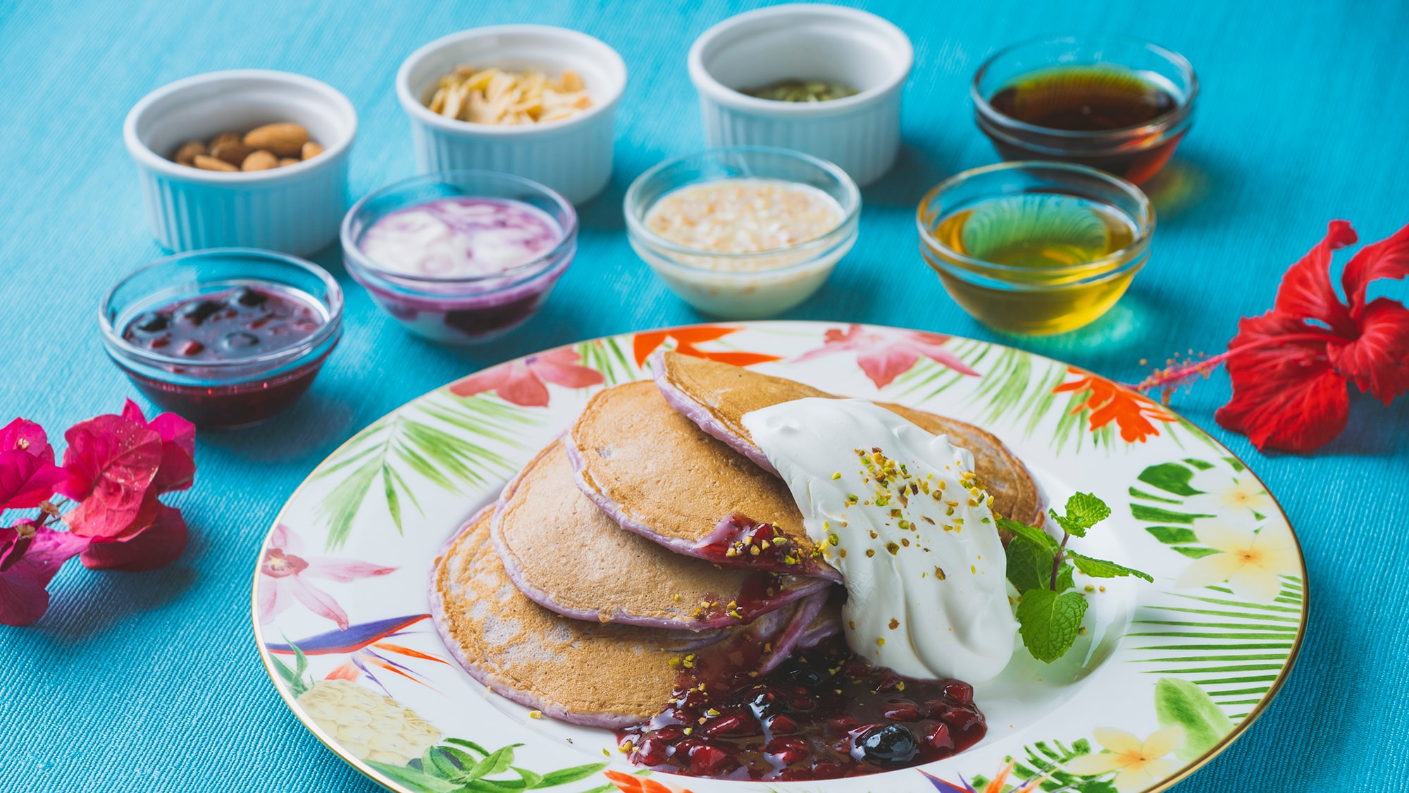 [Breakfast] Irresistibly chewy purple sweet potato pancakes