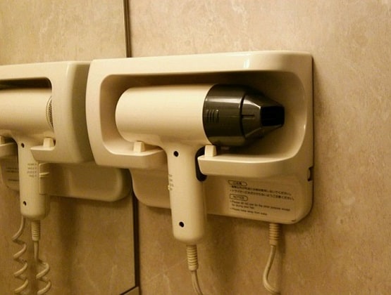 Hair dryer for guest room