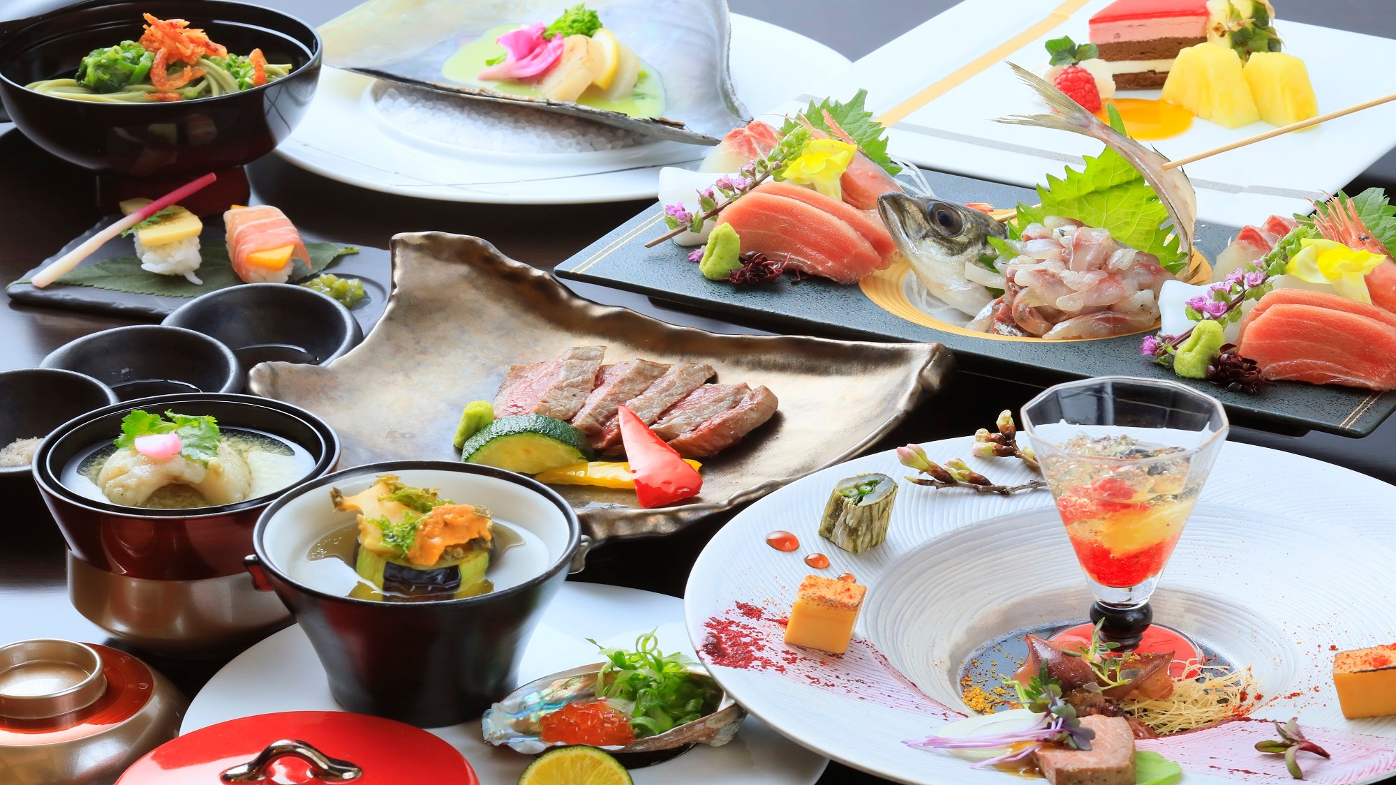 Creative Japanese kaiseki meal filled with the chef's commitment * Image
