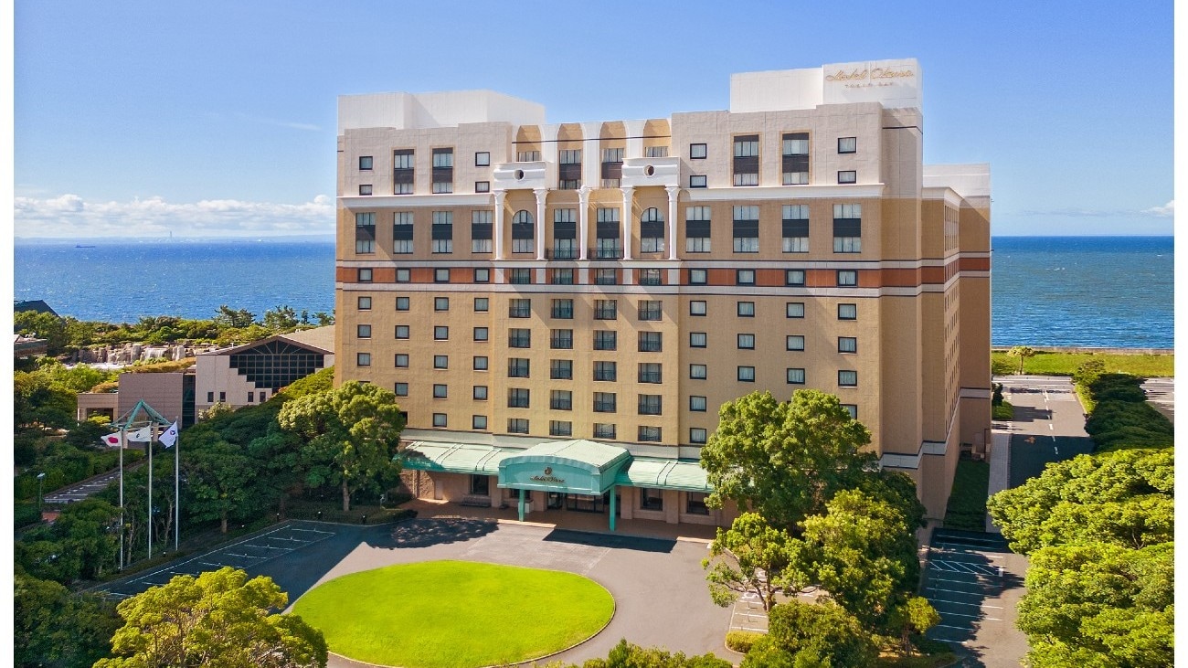 Hotel exterior (drone shot)