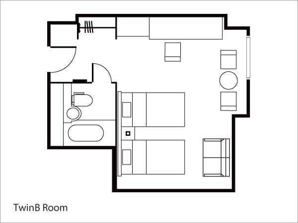 標準雙床房_26平方米，寬敞的住宿！
