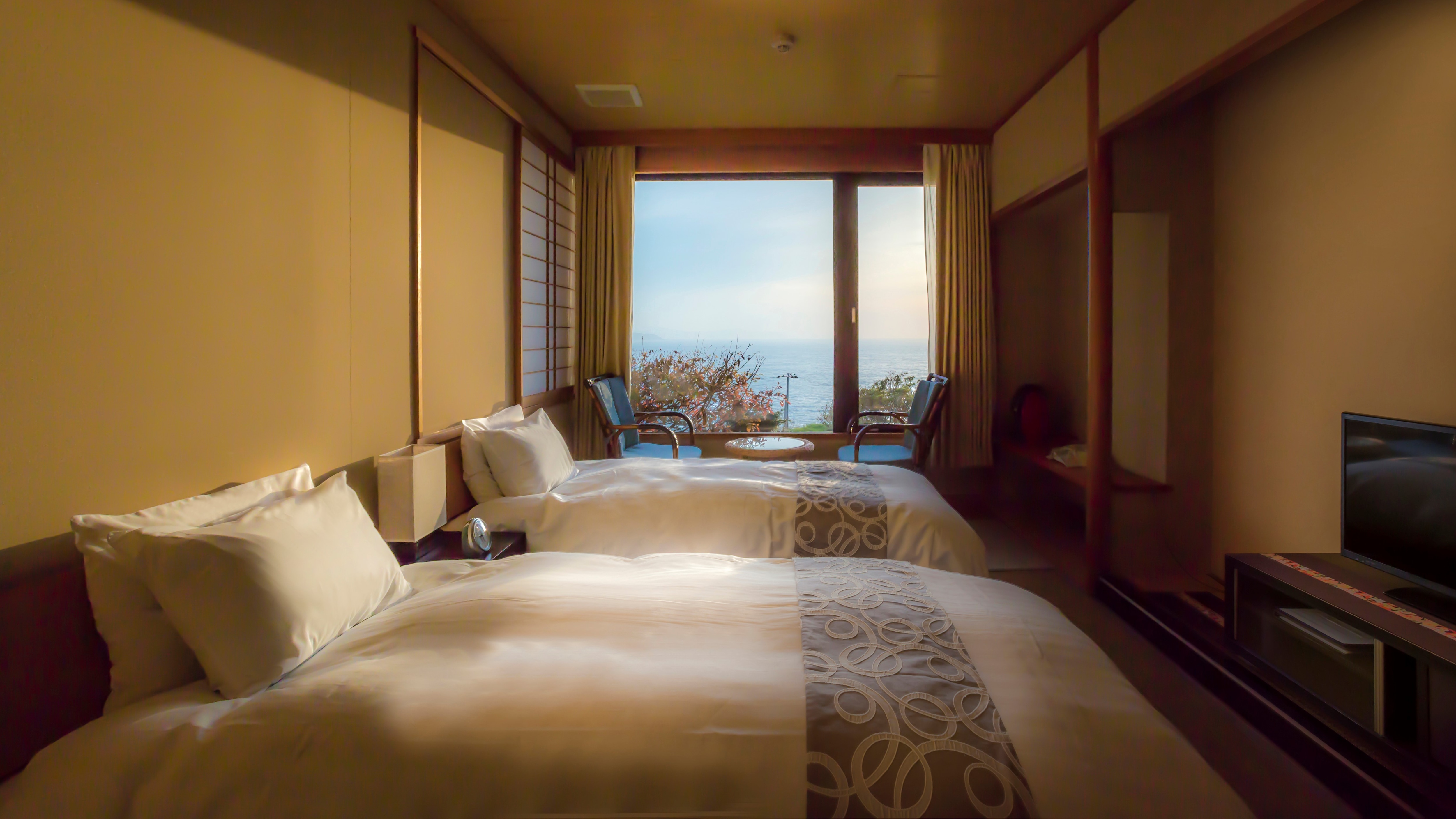 [1st floor: Shiotei] When you wake up in the morning, enjoy the longing situation of the sea.