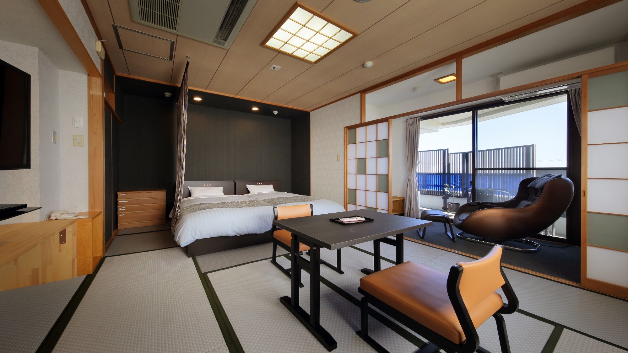Example of a room ☆ New Cape feeling Hot spring, open-air bath, Japanese-style room, twin room "Galaxy"
