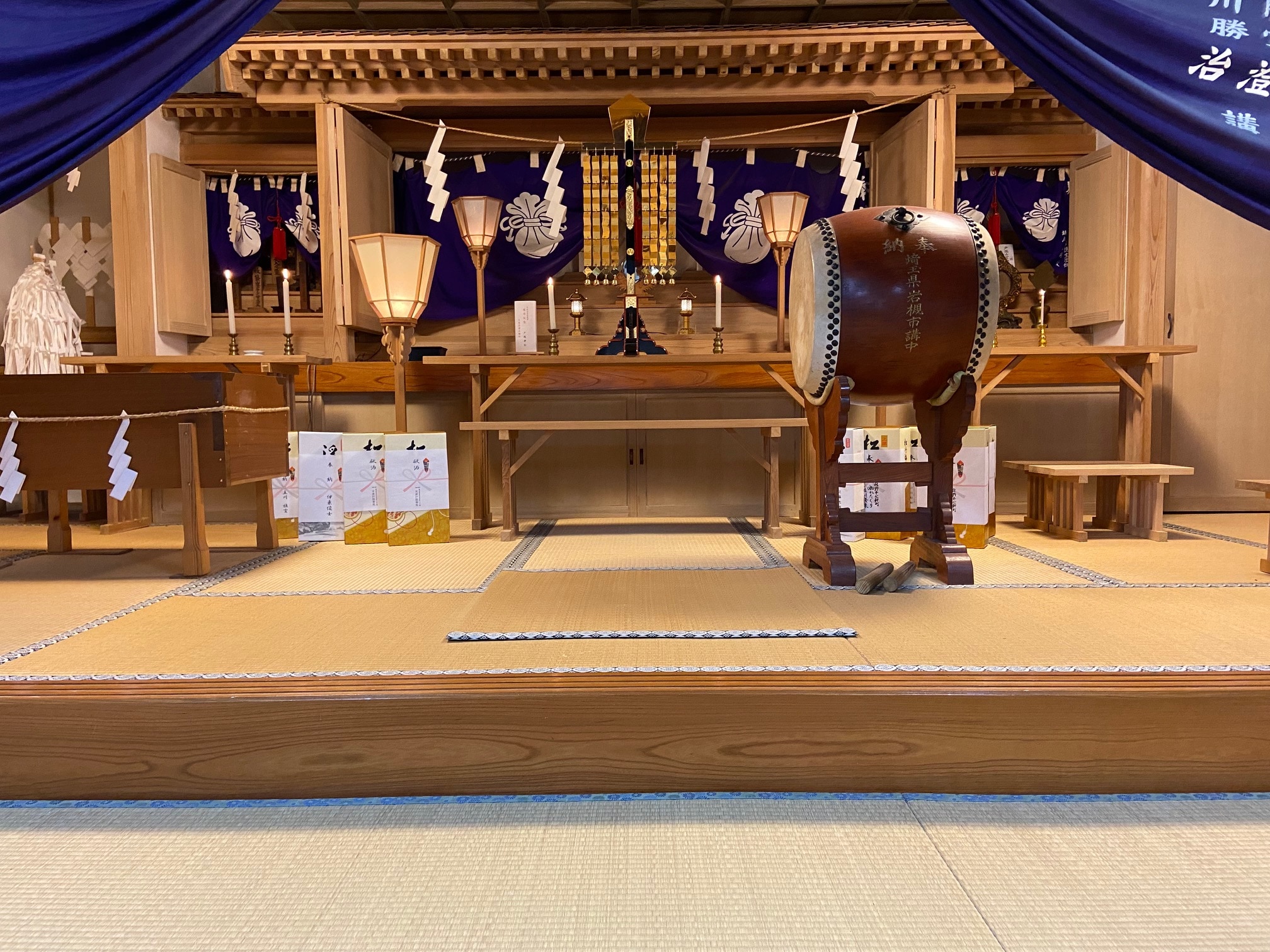 In front of the shrine