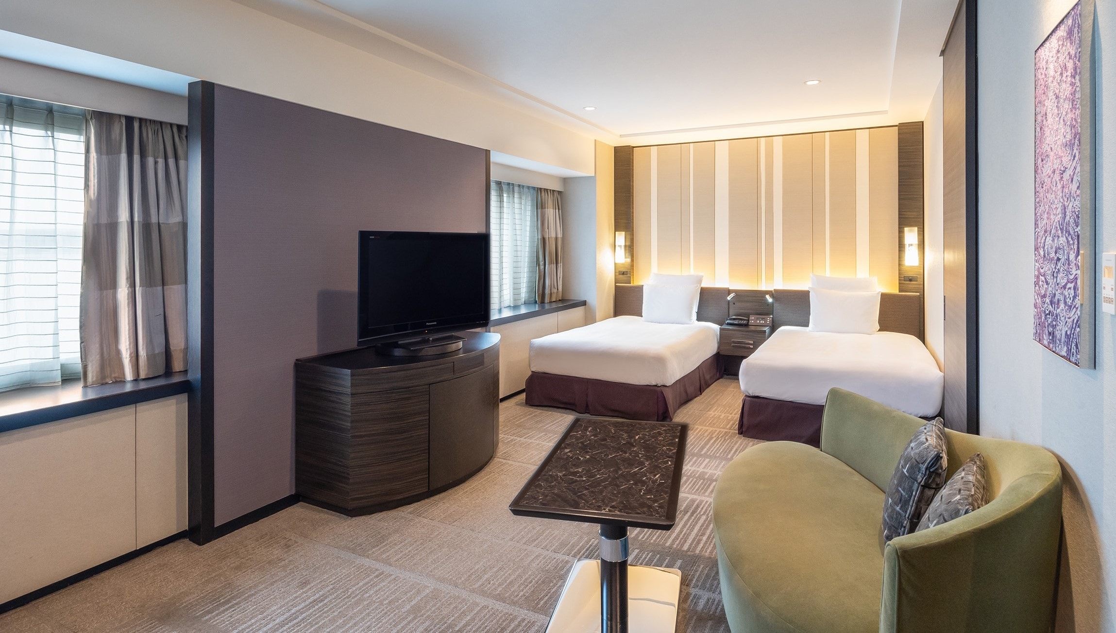 클럽 디럭스 트윈(금연만/넓이 45평방/침대 폭 120cm×