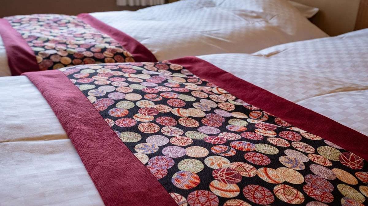 The Japanese-style bed futon is fluffy♪