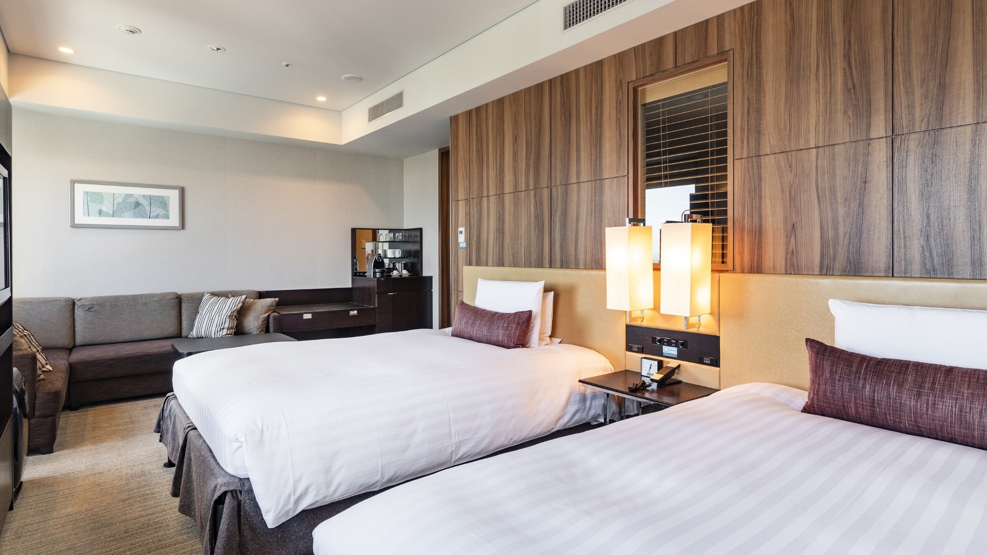 [Sakurajima side premium twin room] 35.4㎡/bed width 130cm