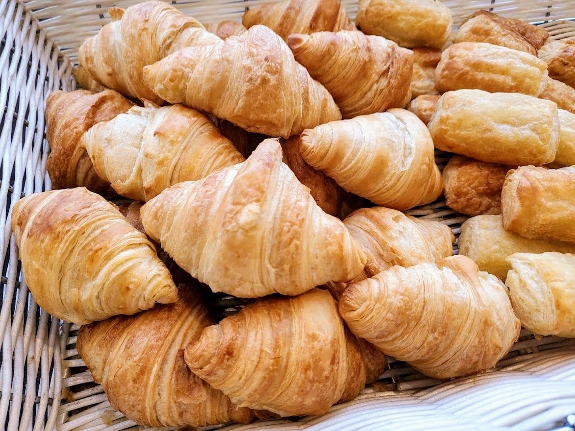 Breakfast buffet croissants