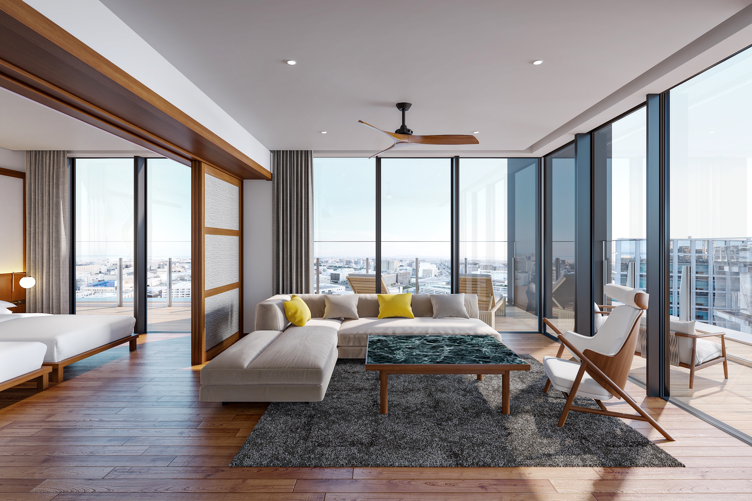 天神转角露台套房(62㎡+露台43㎡)