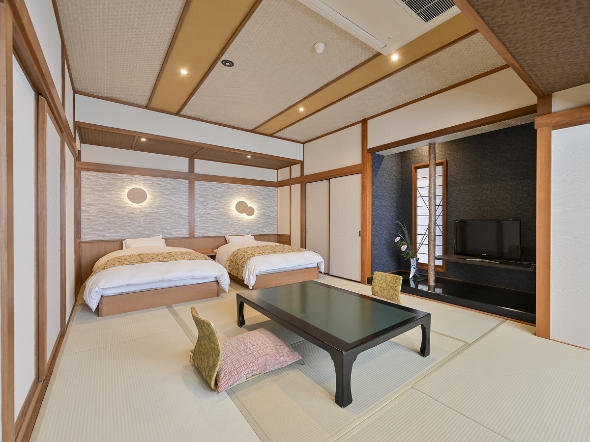 12 tikar tatami Kamar bergaya Jepang dengan tempat tidur ~Dilarang merokok~ [Shirakikan lantai 1 ~shiraki~]