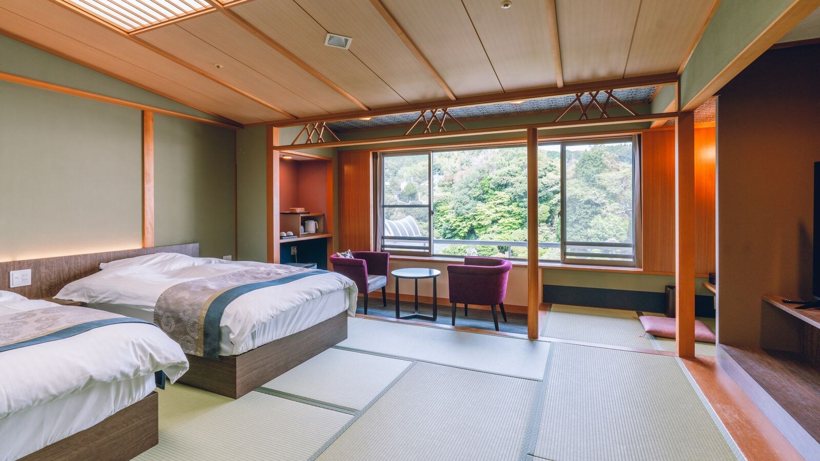 <Non-smoking> Premium Japanese-style bed 12.5 tatami mats ~Garden View~