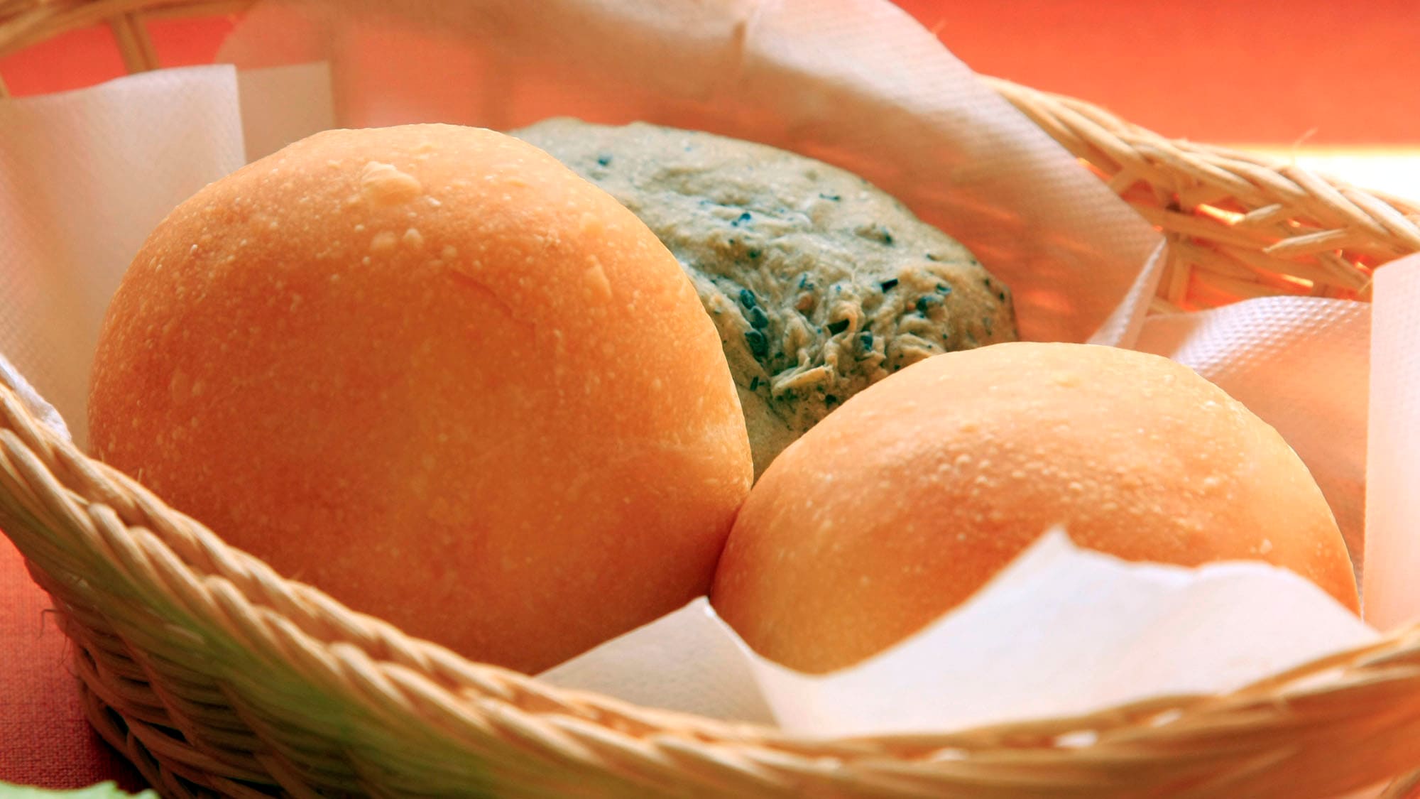 Freshly baked fluffy bread