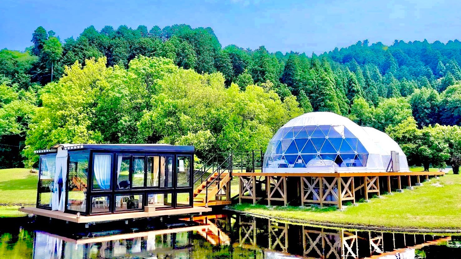 *[Twin Dome] 2022 年 6 月開幕！帶有水上露台的帳篷。