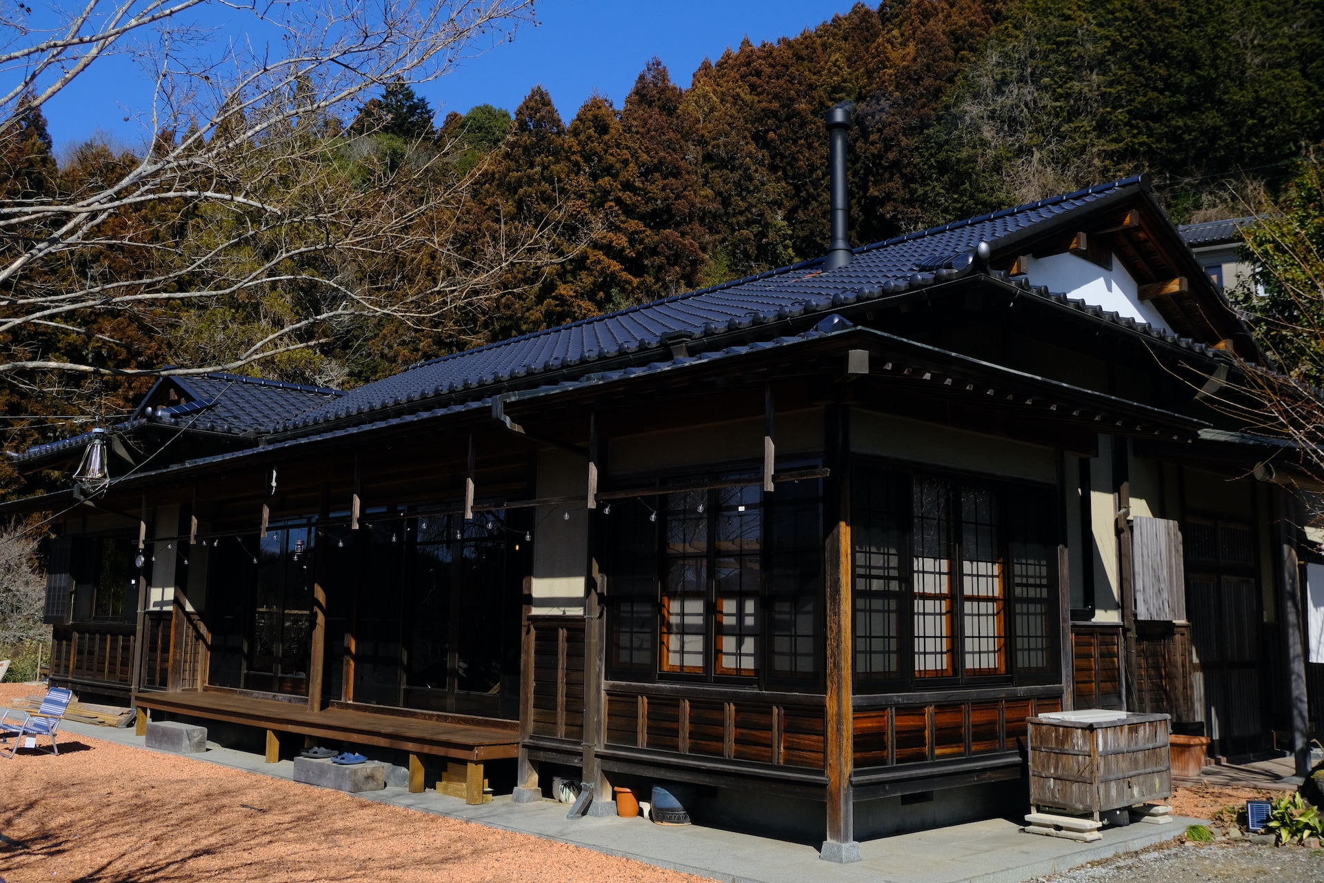 Exterior of the traditional Japanese inn