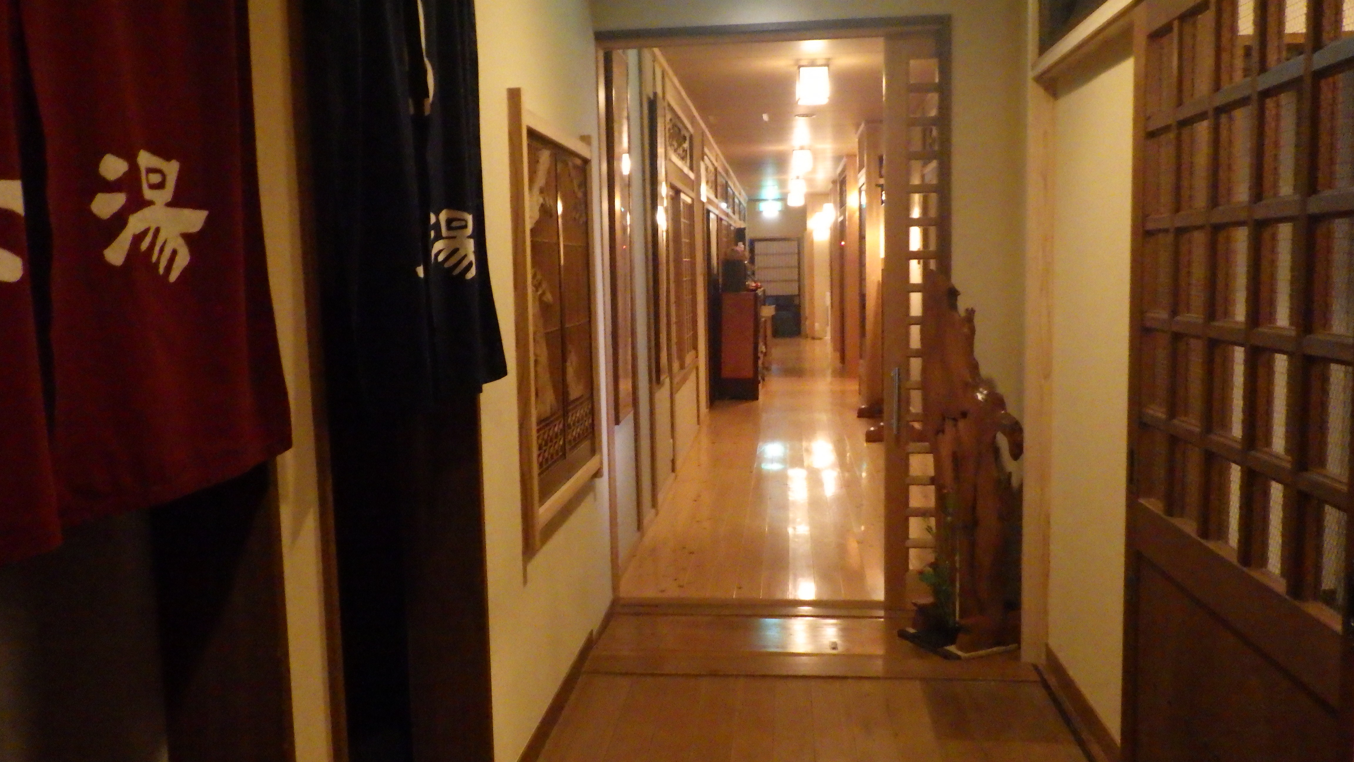 Inside the building.