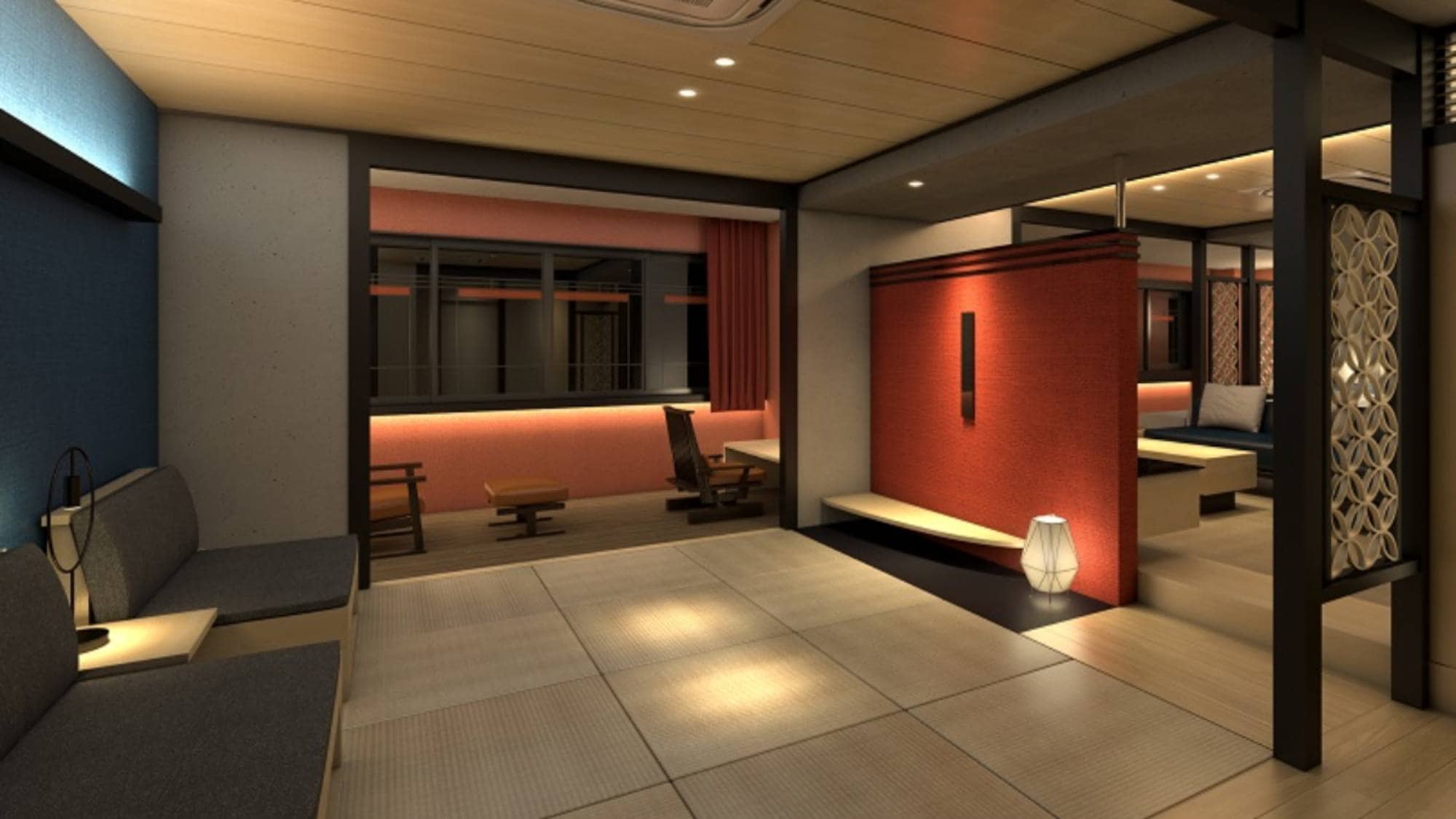 ◆ Special room for two consecutive rooms ◆ Newly established in December 2021! Japanese and Western room with living room 100 square meters
