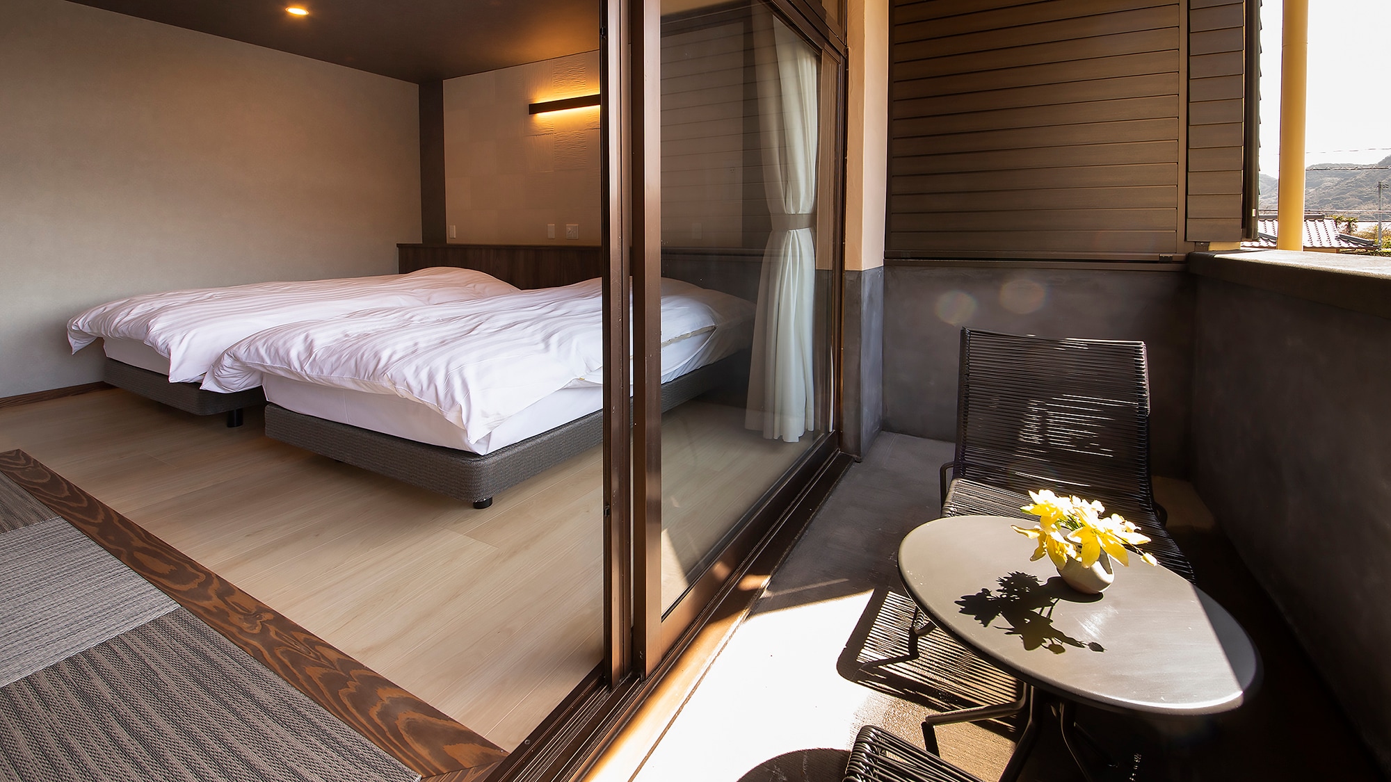 ■Japanese-Western style modern room, guest room with semi-open-air bath [Rei] (image) ■NEW OPEN in November 2022