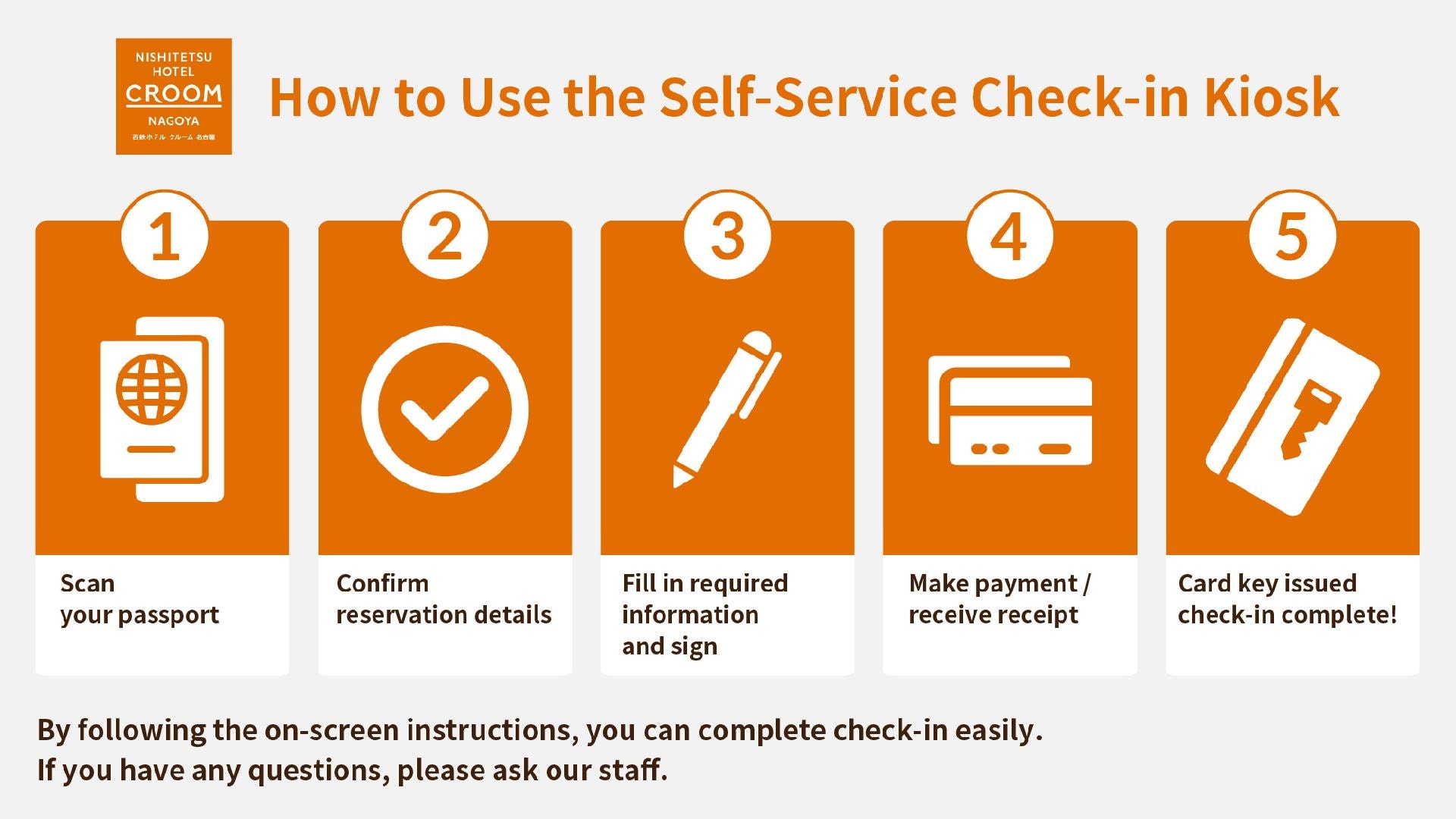 How to check in using a self-service check-in machine